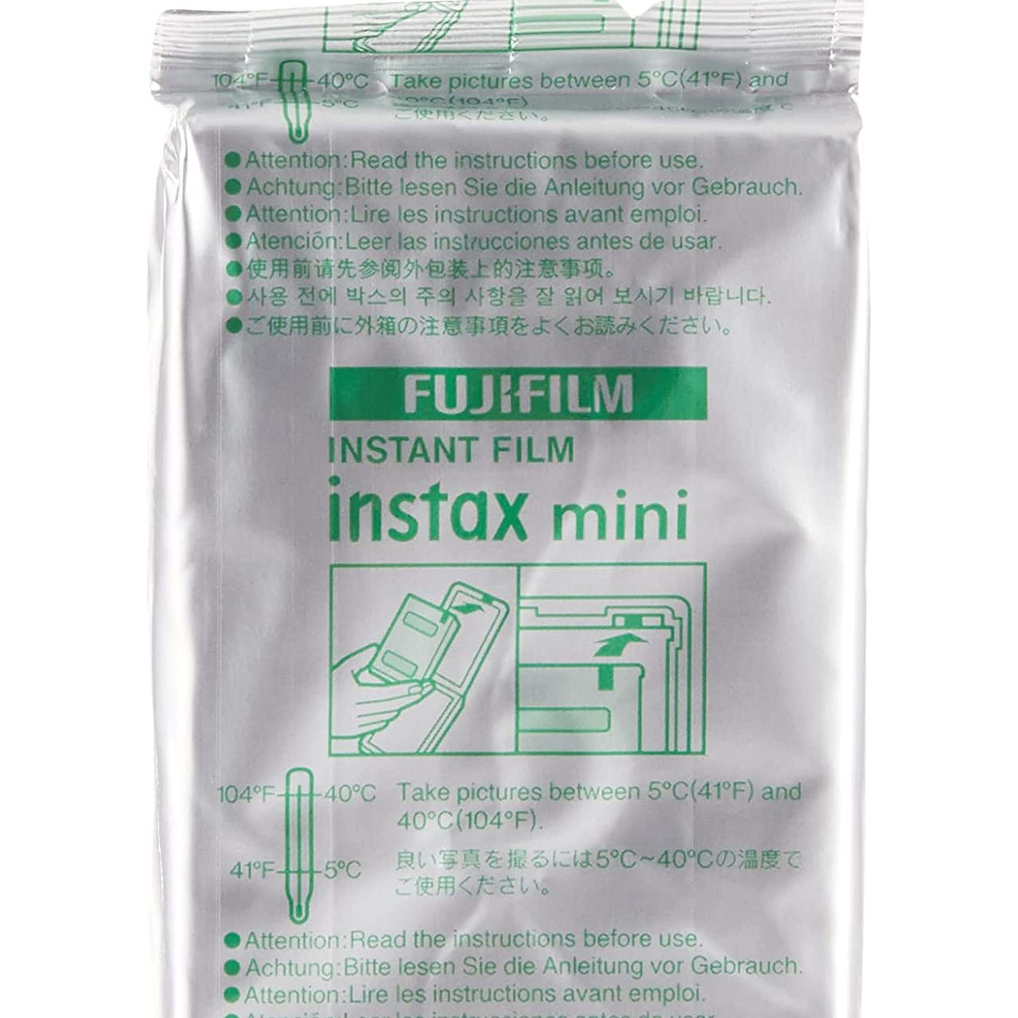 Fujifilm Instax Mini Instant Film, Total 50 Shots + 20 Decorative Stickers Fujifilm