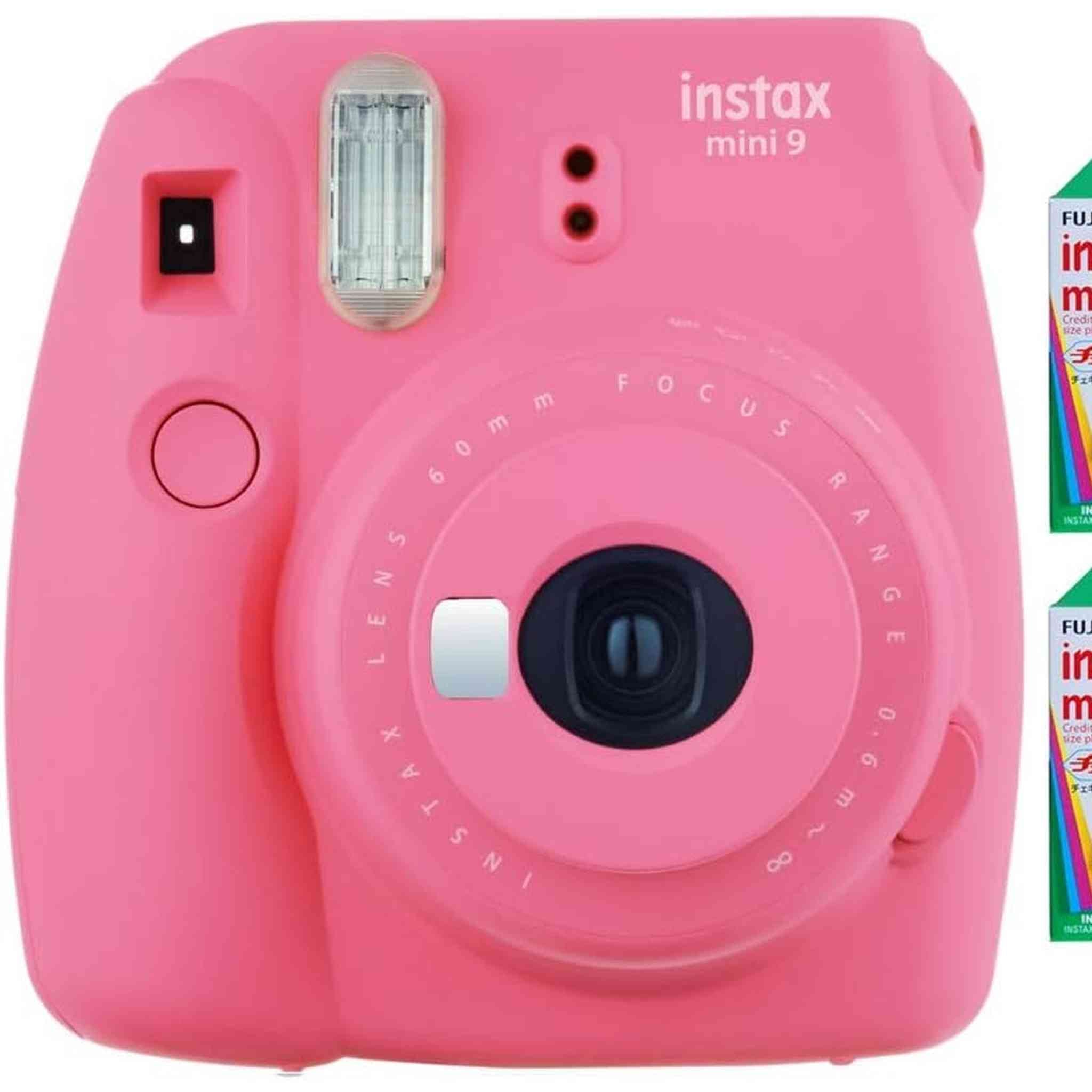 Fujifilm Instax Mini 9 Instant Camera Flaming Pink with 40 Instant Film Photos Fujifilm