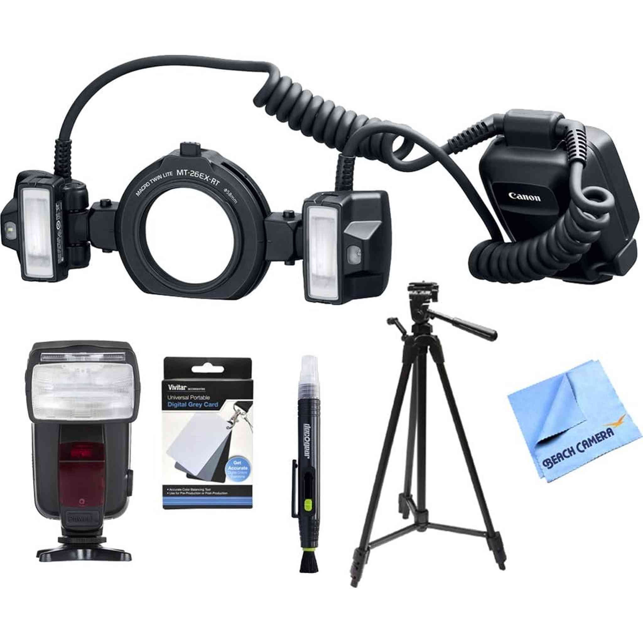 Canon MT-26EX-RT Macro Twin Lite 2398C002 Advanced Bundle with Light + Tripod Canon