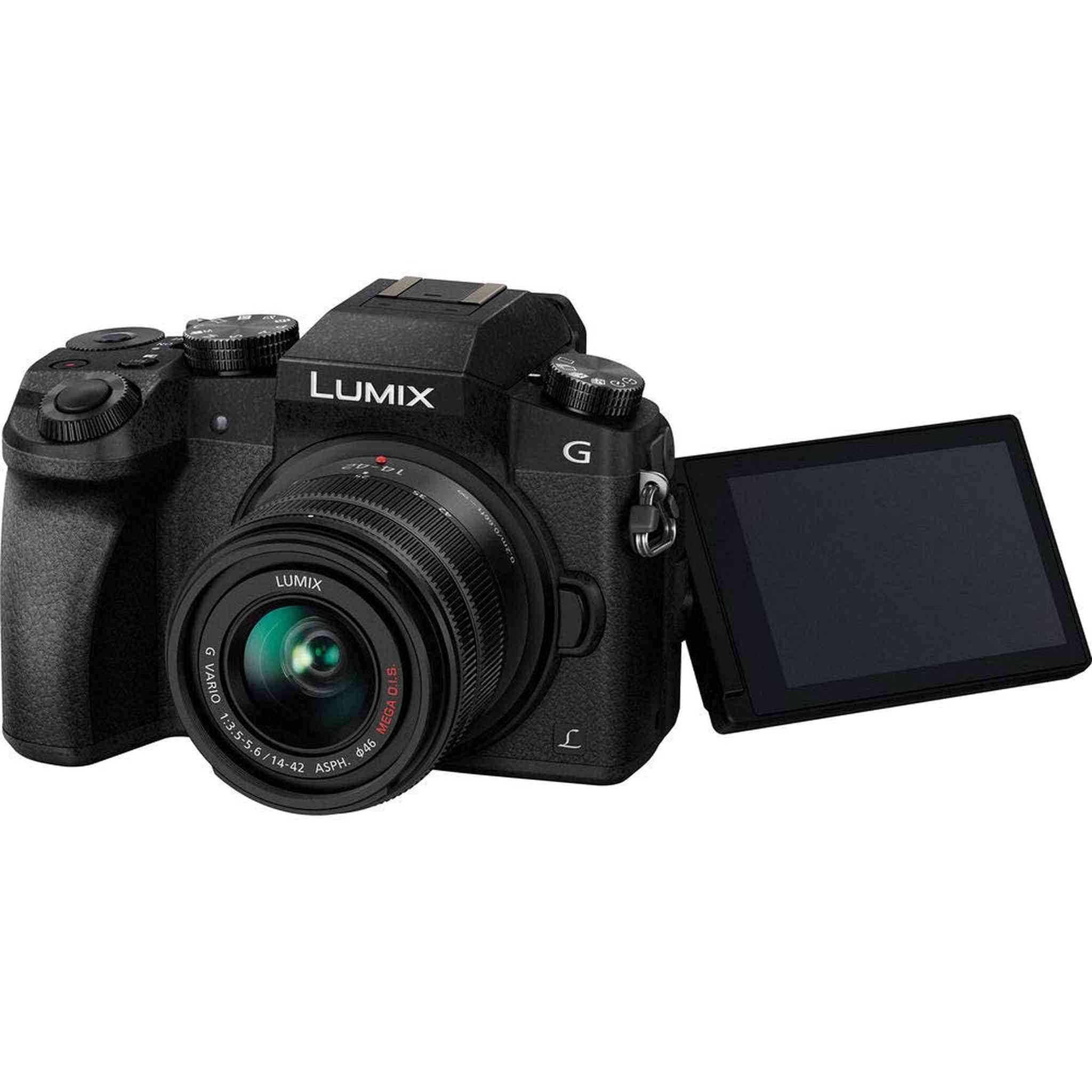 Panasonic Lumix DMC-G7 Mirrorless Micro Four Thirds Digital Camera with 14-42mm Lens Standard Bundle Panasonic