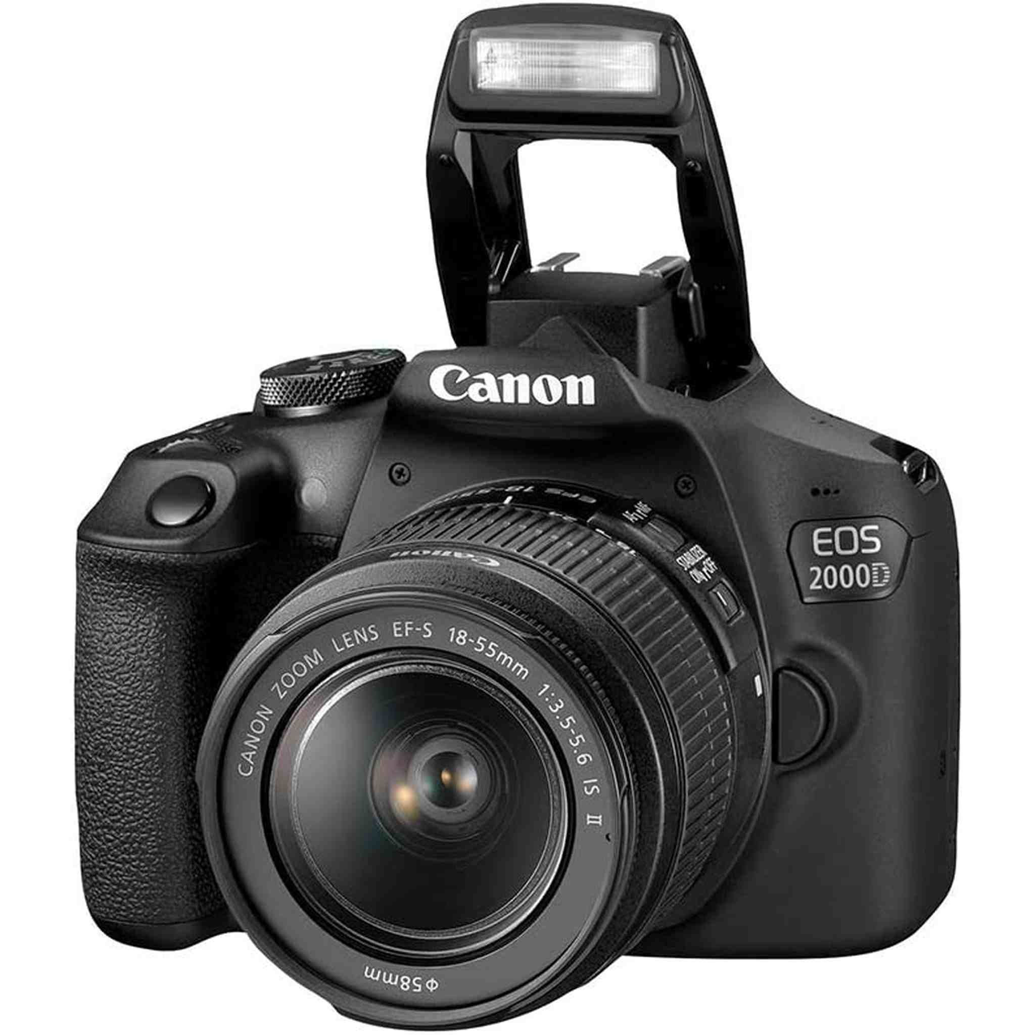 Canon EOS 2000D DSLR Camera w/EF-S 18-55mm f/3.5-5.6 IS II Lens Canon