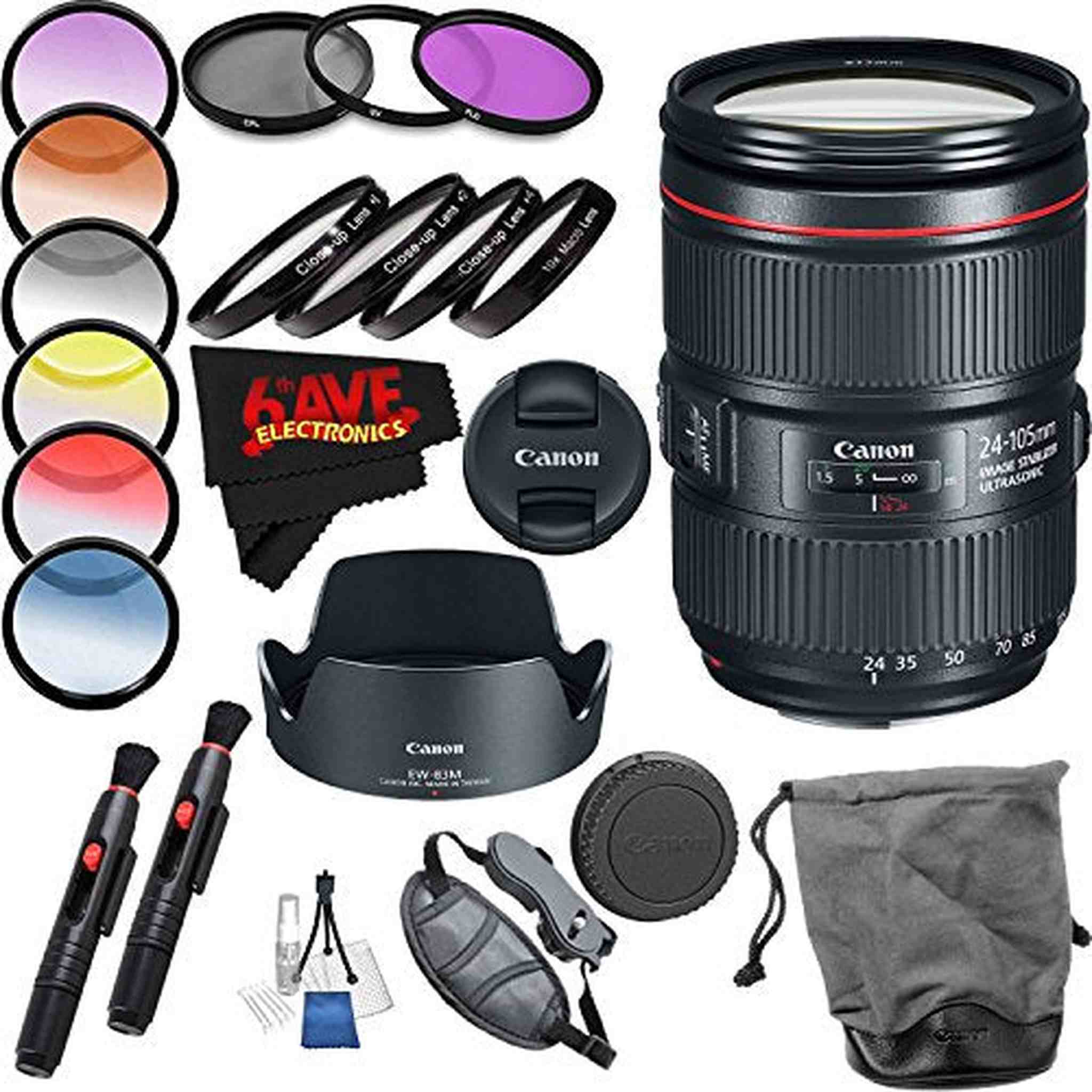 Canon EF 24-105mm f/4L is II USM Lens International Version Professional Accessory Combo