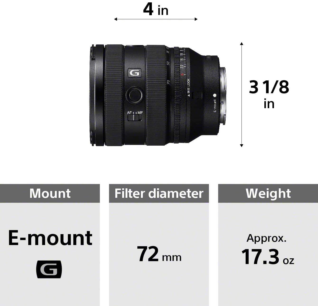 Sony FE 20-70mm f/4 G Lens Sony E Sony