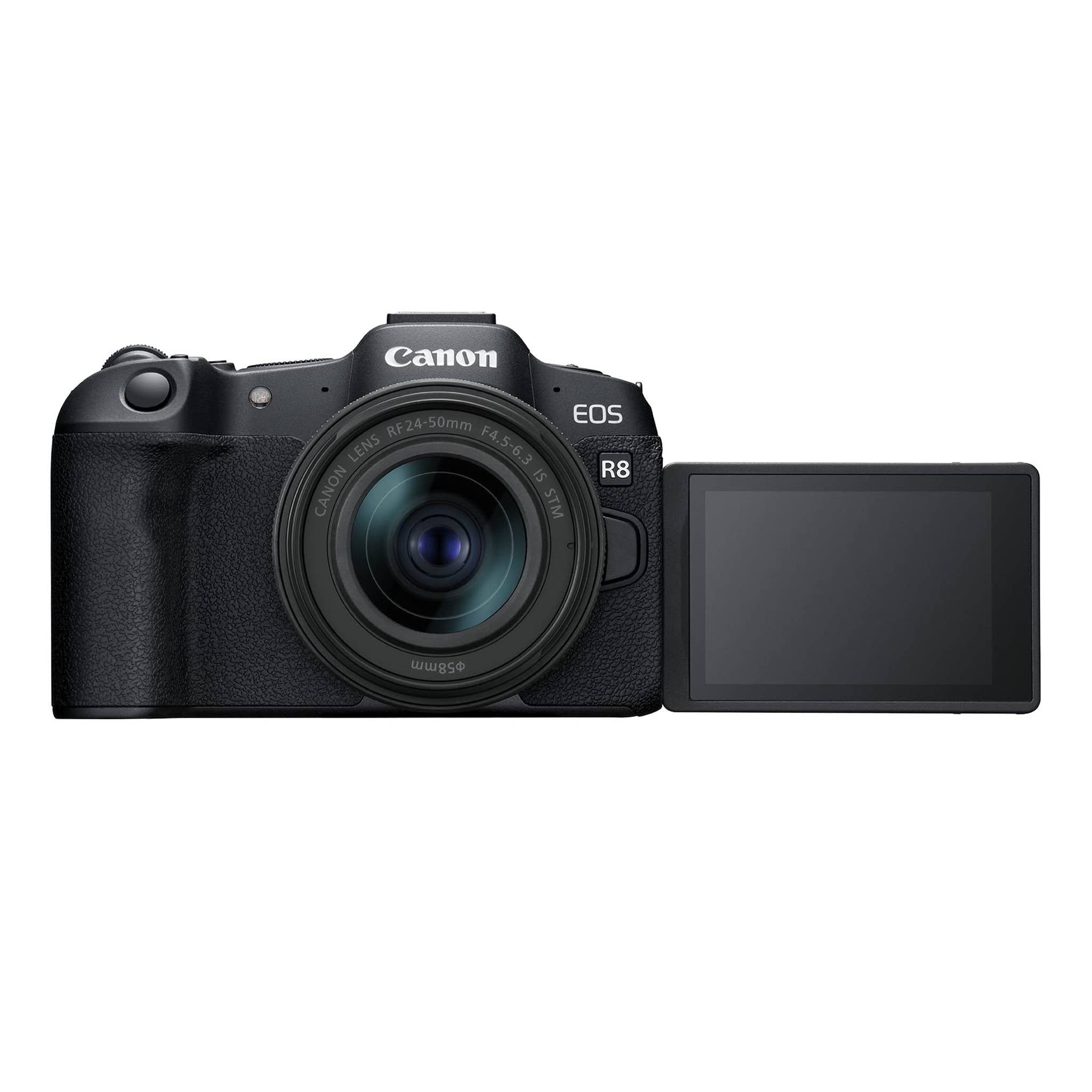 Canon EOS R8 Full-Frame Mirrorless Camera w/RF24-50mm F4.5-6.3 is STM Lens, 24.2 MP, 4K Video, DIGIC X Image Processor, Subject Detection & Tracking, Compact, Smartphone Connection, Content Creator Canon