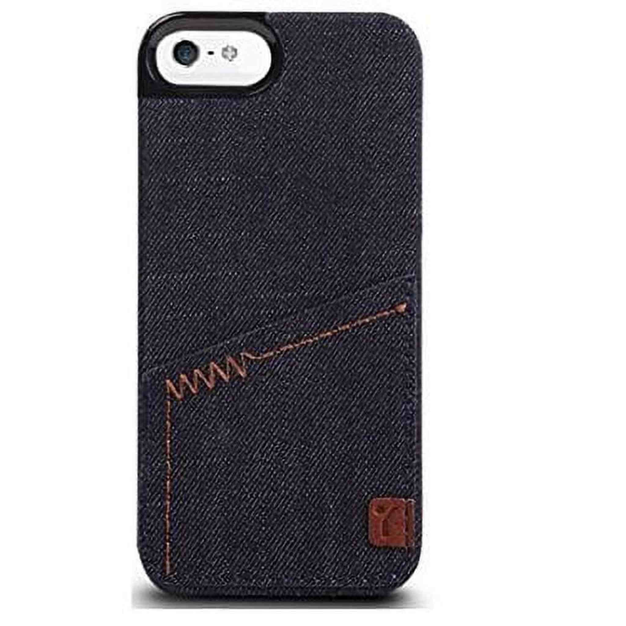 The Joy Factory Denim Premium Denim Hardshell Case with Pocket for iPhone5/5S, CSD110 Indigo The Joy Factory