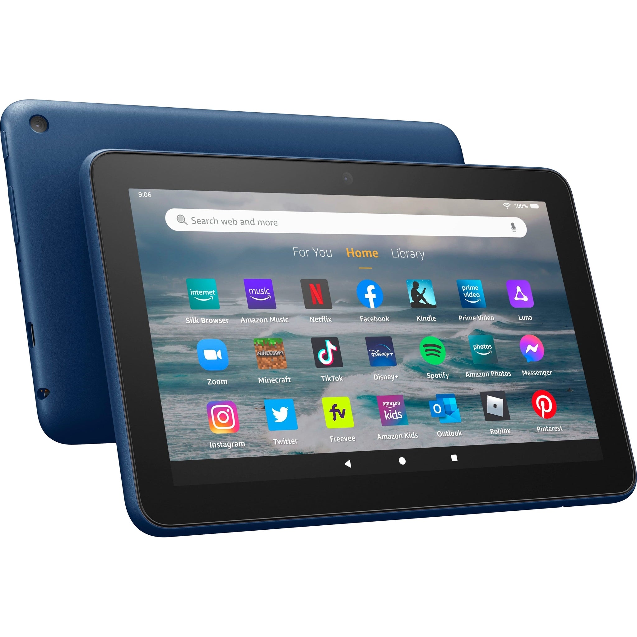 Amazon - Fire 7 16GB Tablet (2022) - Denim With Accessories Bundle