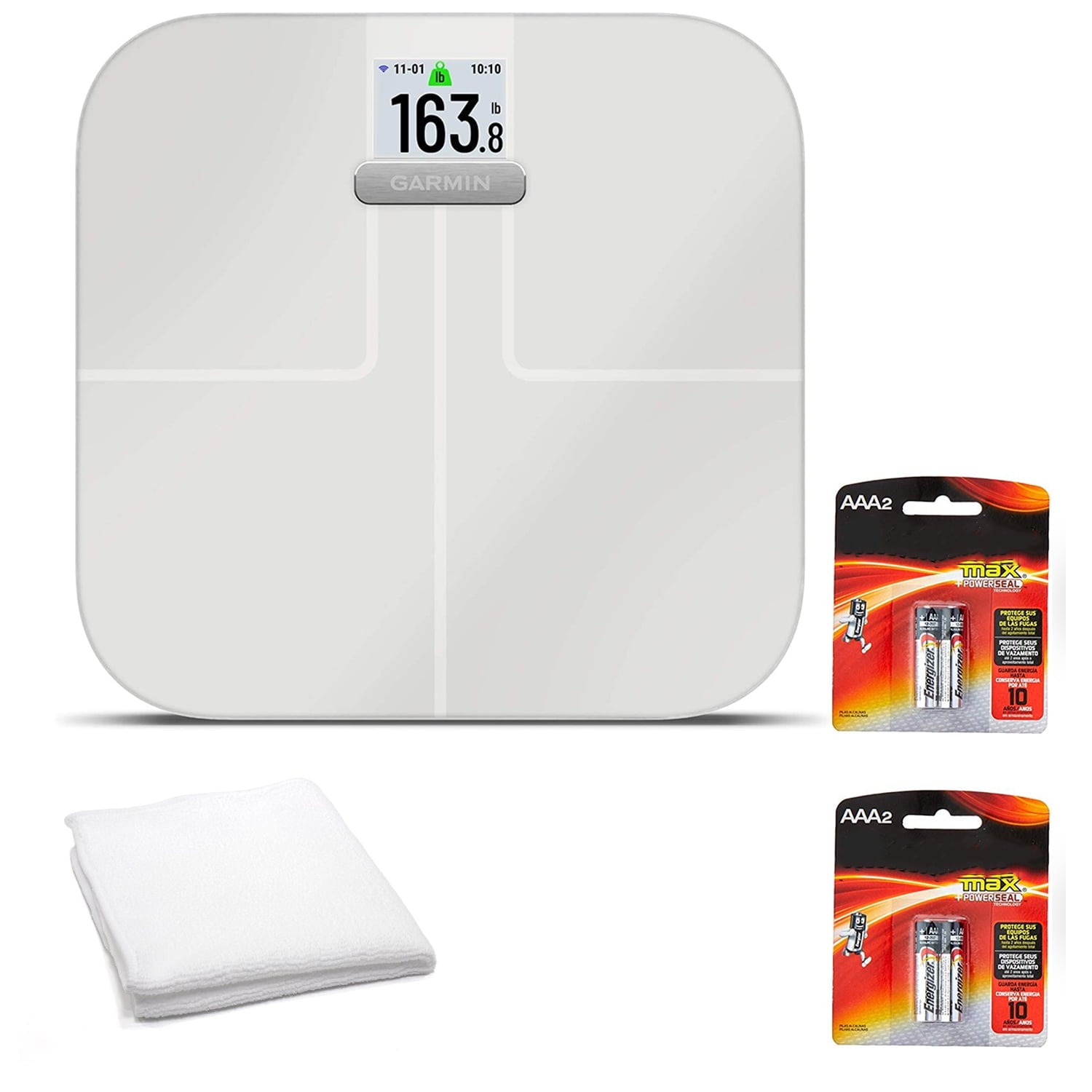 Garmin Index S2 Smart Scale with Wireless Connectivity-White (Bundle)