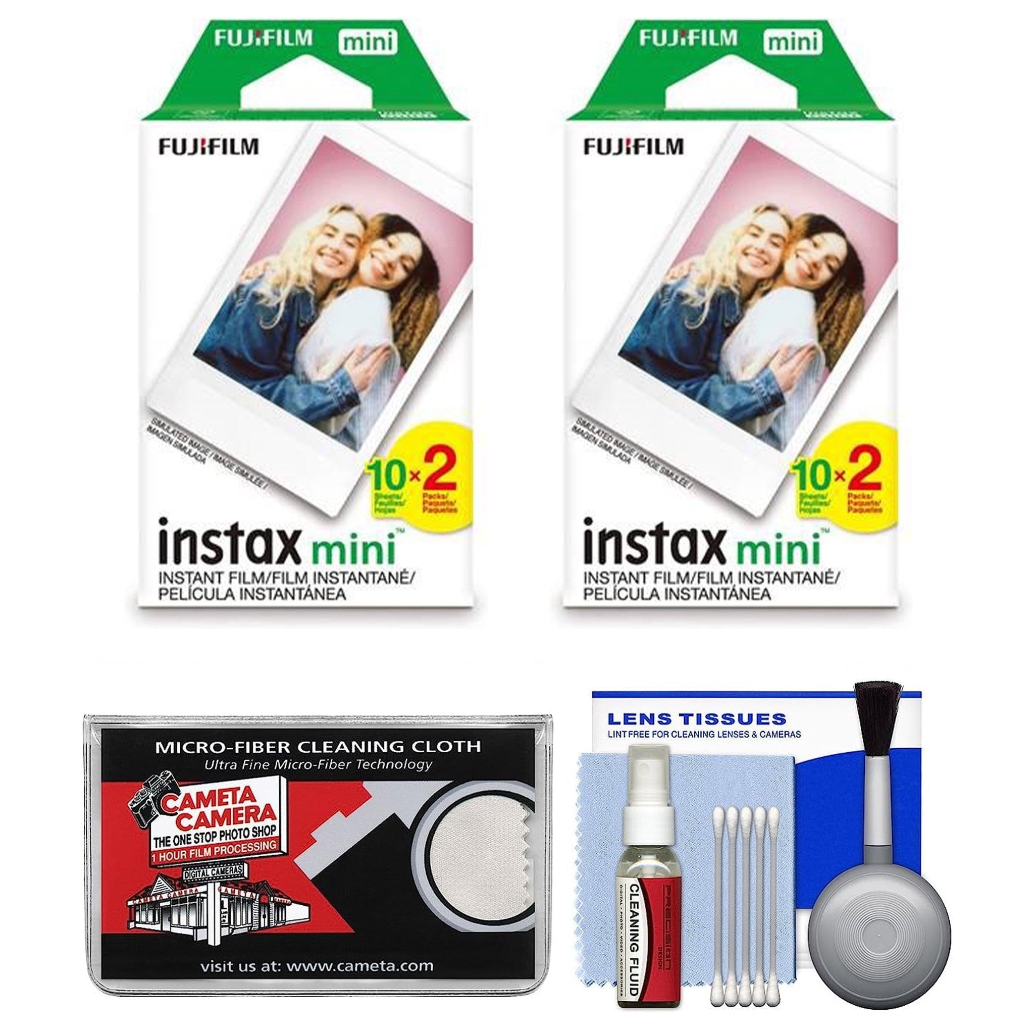 Essentials Bundle for Fujifilm Instax Mini Film Camera with 40 Films + More Fujifilm