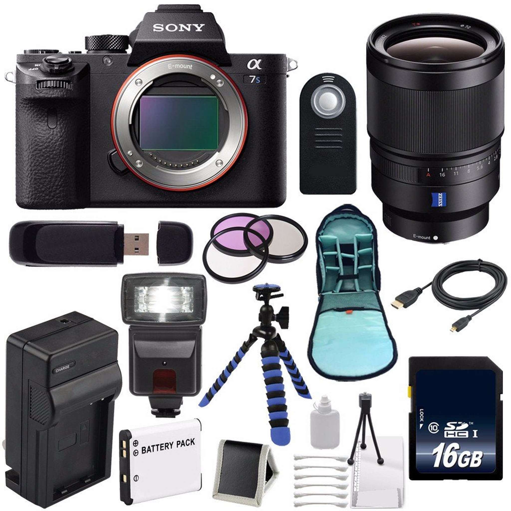 Sony Alpha a7S II a7S Mark II a7SII ILCE7SM2/B Mirrorless Digital Camera International Model + Sony Distagon T FE 35mm Lens Innovative Bundle Sony