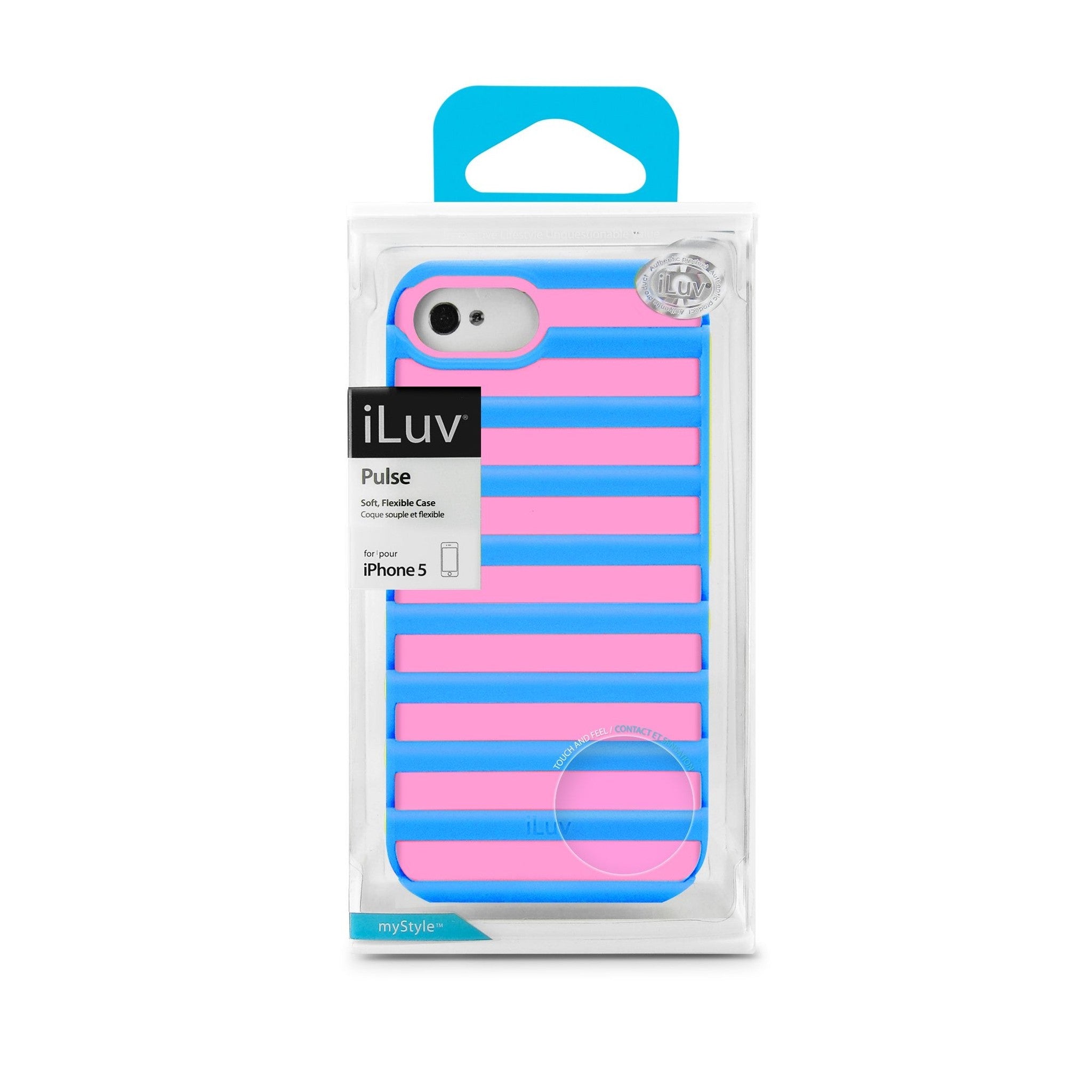 iLuv ICA7T325BLU Pulse Case Protection for Apple iPhone 5 and iPhone 5S - 1 Pack - Retail Packaging - Blue iLuv