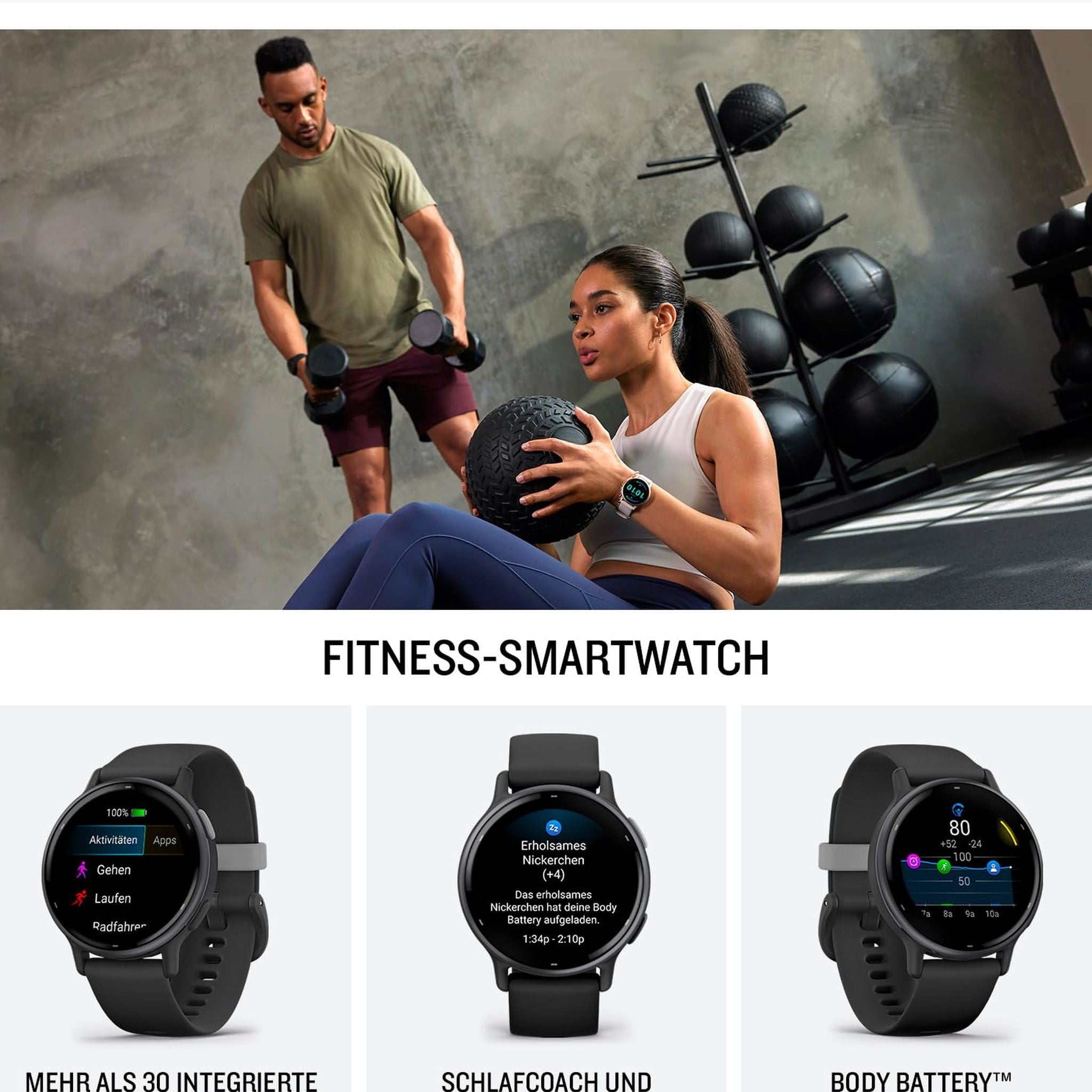 Garmin vívoactive 5, Health and Fitness GPS Smartwatch, AMOLED Display, Up to 11 Days of Battery, Black Garmin