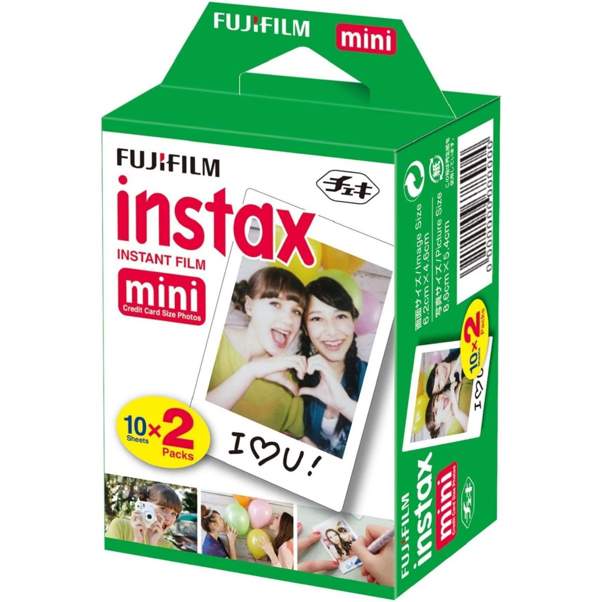 Fujifilm Instax Mini Instant Film, 10 Sheets of 5 Pack x 2 100 Sheets - Import Fujifilm