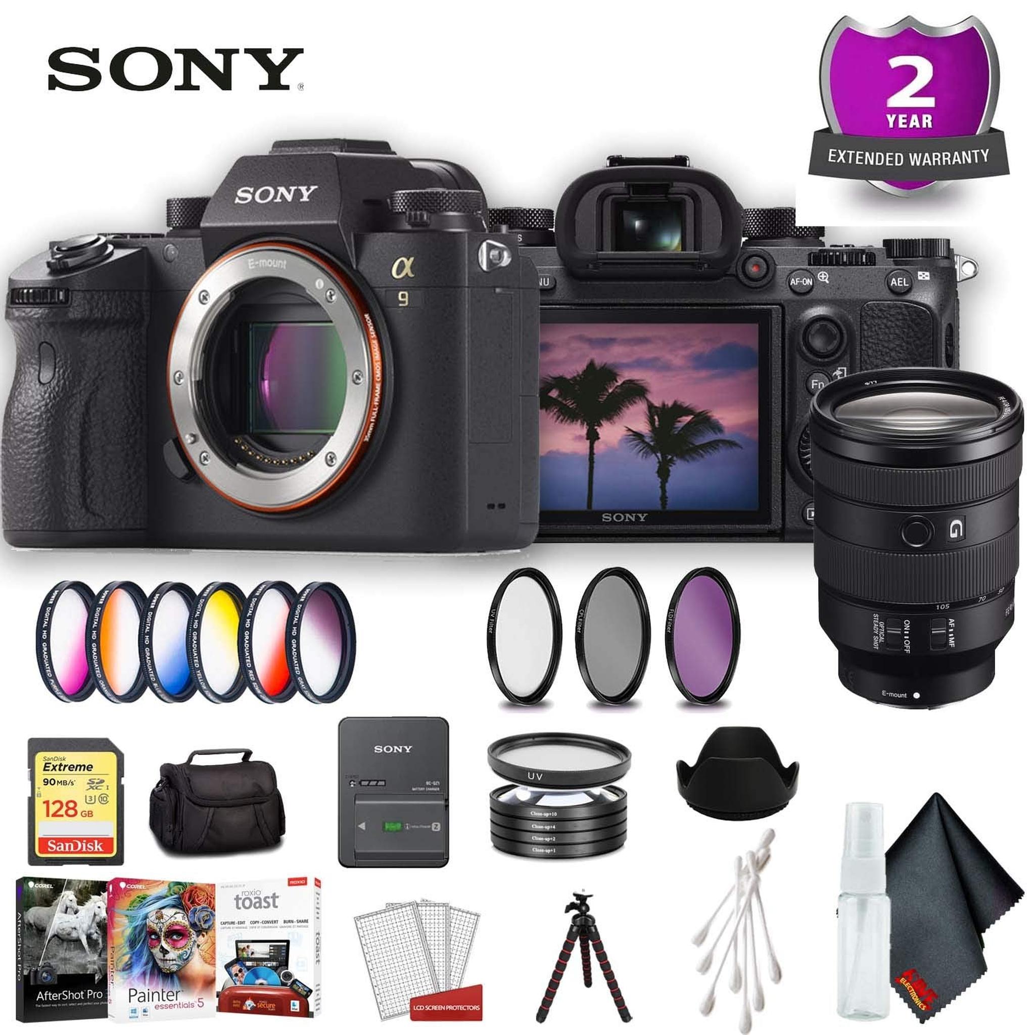 Sony Alpha a9 Mirrorless Digital Camera International Model Standard Accessory Bundle w/ 24-105mm Lens Sony