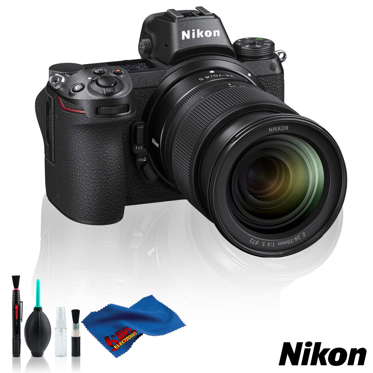 Nikon Z 6 Mirrorless Digital Camera with 24-70mm Lens and FTZ Mount Adapter and Cleaning Kit Intl Model Nikon