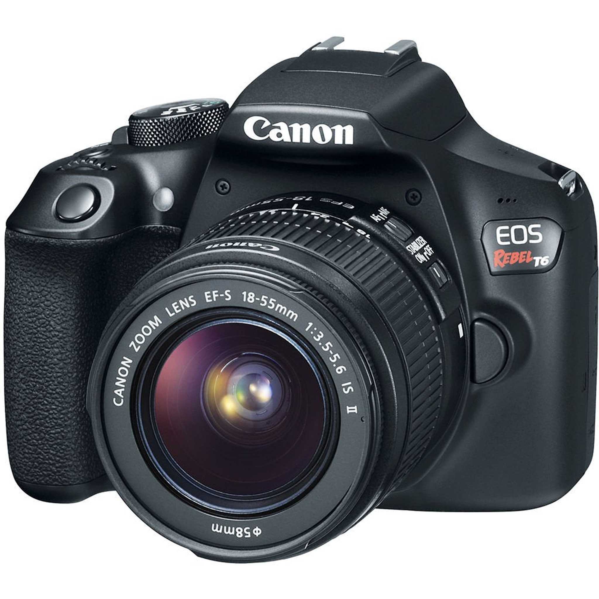 Canon EOS Rebel T6 DSLR Camera with 18-55mm is II Lens + Flexible Tripod + UV Protection Filter + Professional Case + Ca Canon