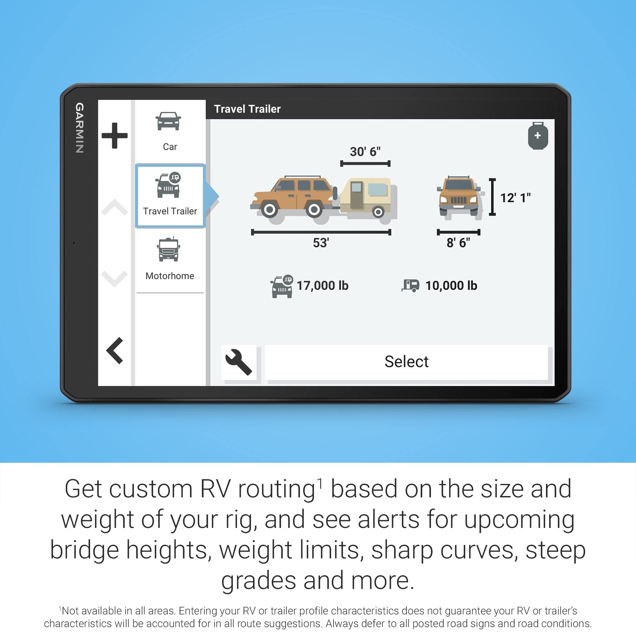 Garmin RV 1095, Extra-Large, Easy-to-Read 10” GPS RV Navigator, Custom RV Routing, High-Resolution Birdseye Satellite Imagery, Directory of RV Parks and Services, Landscape or Portrait View Display Garmin