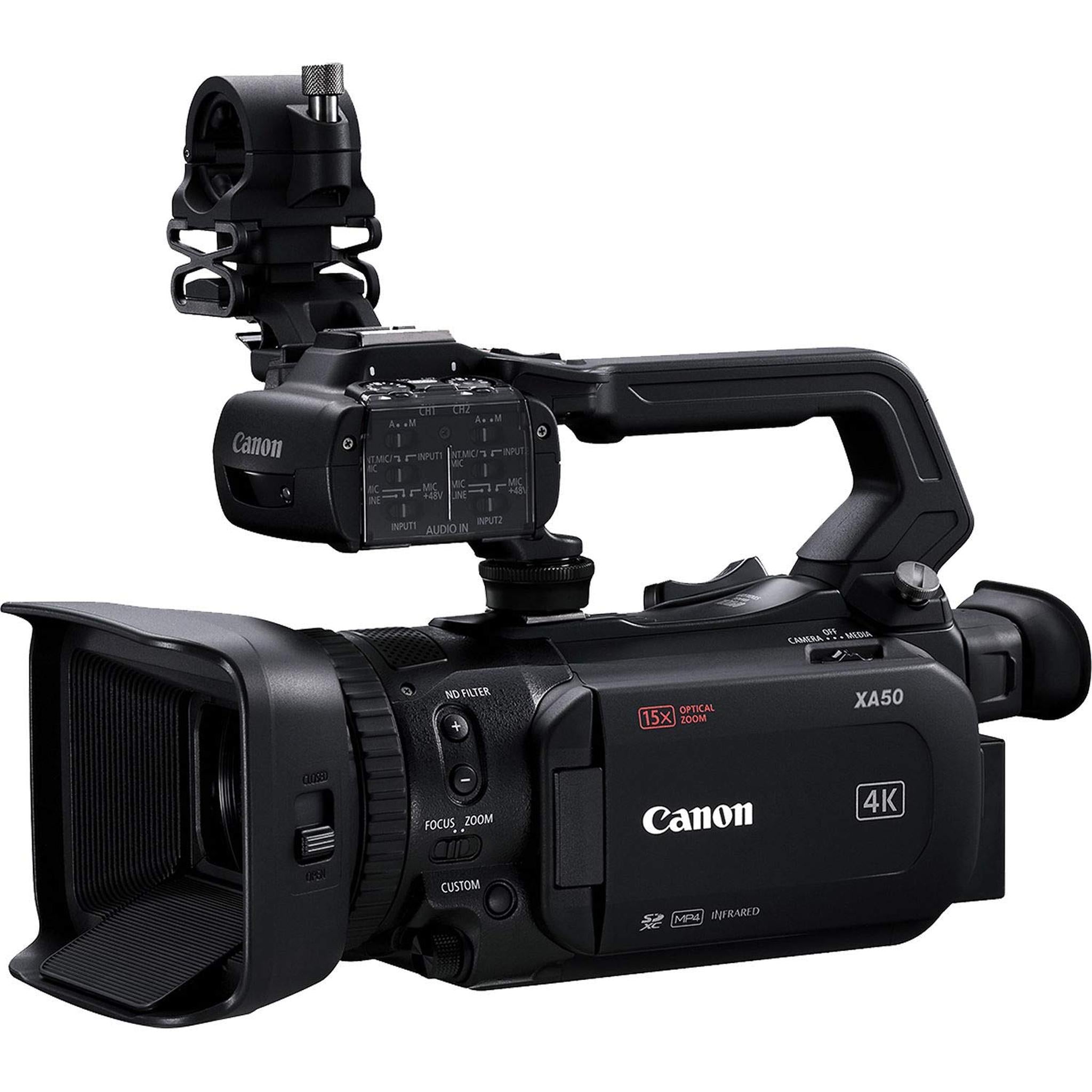 Canon Xa50 Professional Uhd 4K Camcorder 4K Video - 15X Zoom Lens - 128Gb Memory - Video Editing Software Bundle Canon