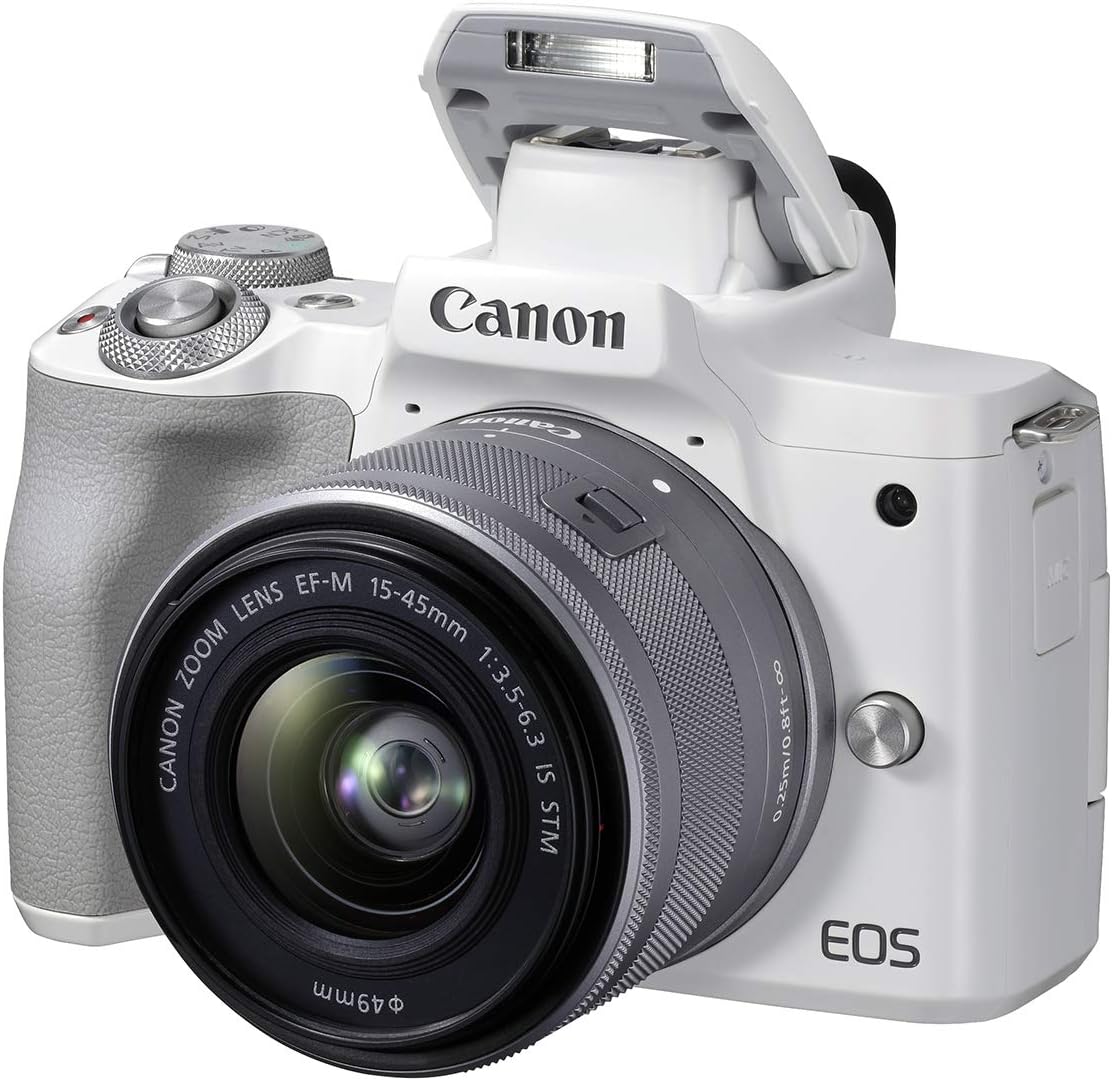 Canon EOS M50 Mark II + EF-M 15-45mm is STM Kit White