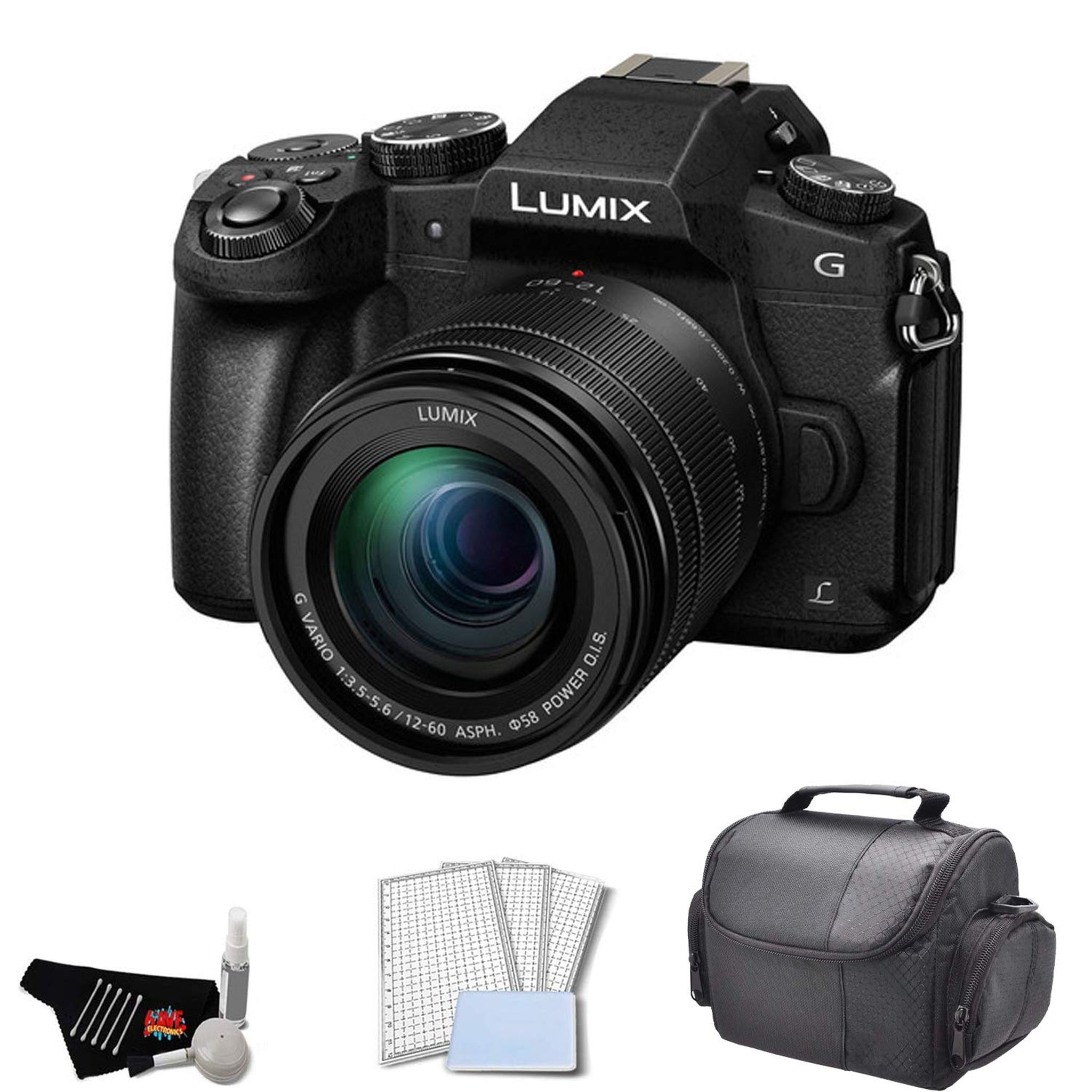 Panasonic Lumix DMC-G85 Mirrorless Micro Four Thirds Digital Camera with 12-60mm Lens Bundle with Carrying Case + LCD Sc Panasonic