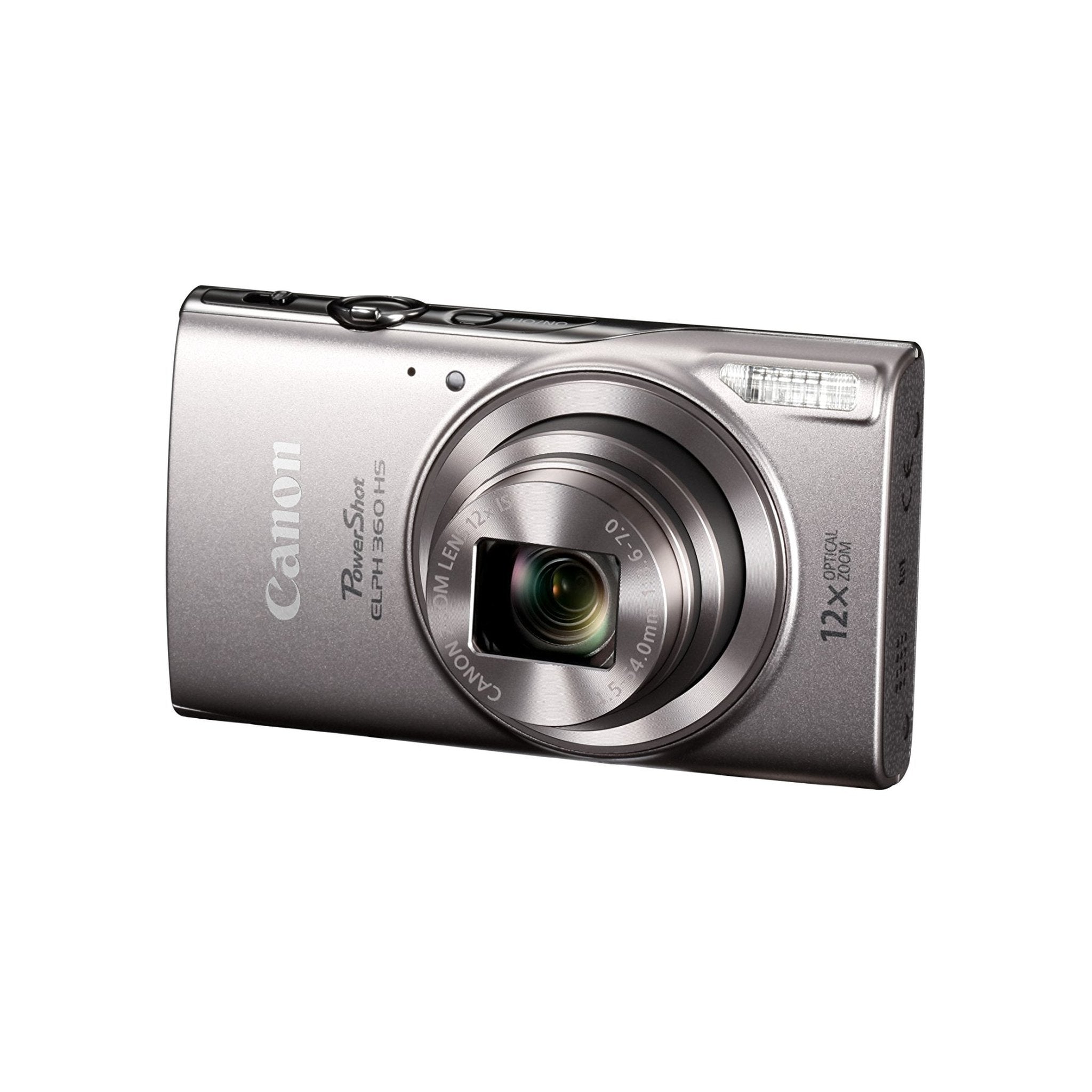 Canon PowerShot ELPH 360 Digital Camera w/ 12x Optical Zoom and Image Stabilization - Wi-Fi & NFC Enabled Silver Canon