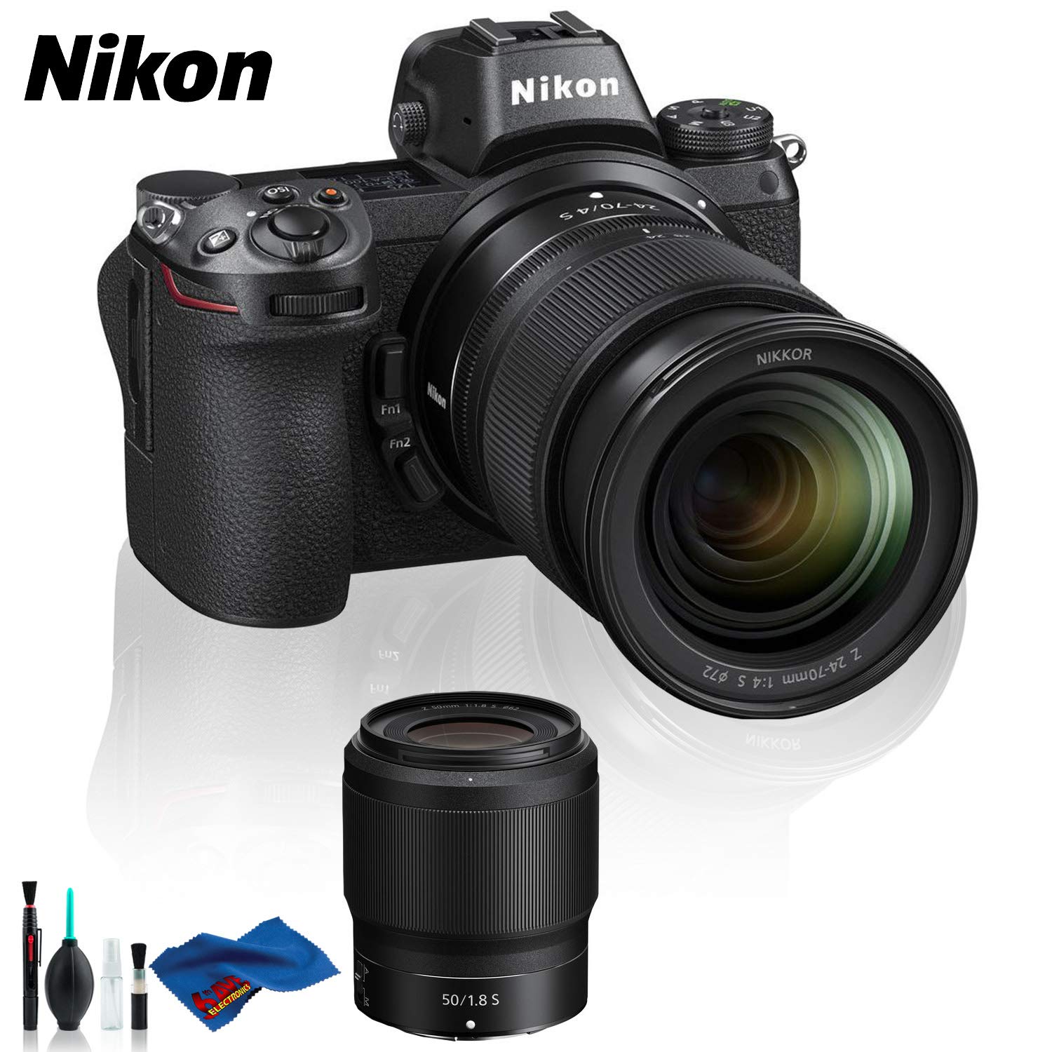 Nikon Z 6 Mirrorless Digital Camera with 24-70mm Lens, FTZ Mount Adapter, and 50mm f/1.8 S Lens Kit International Model Nikon