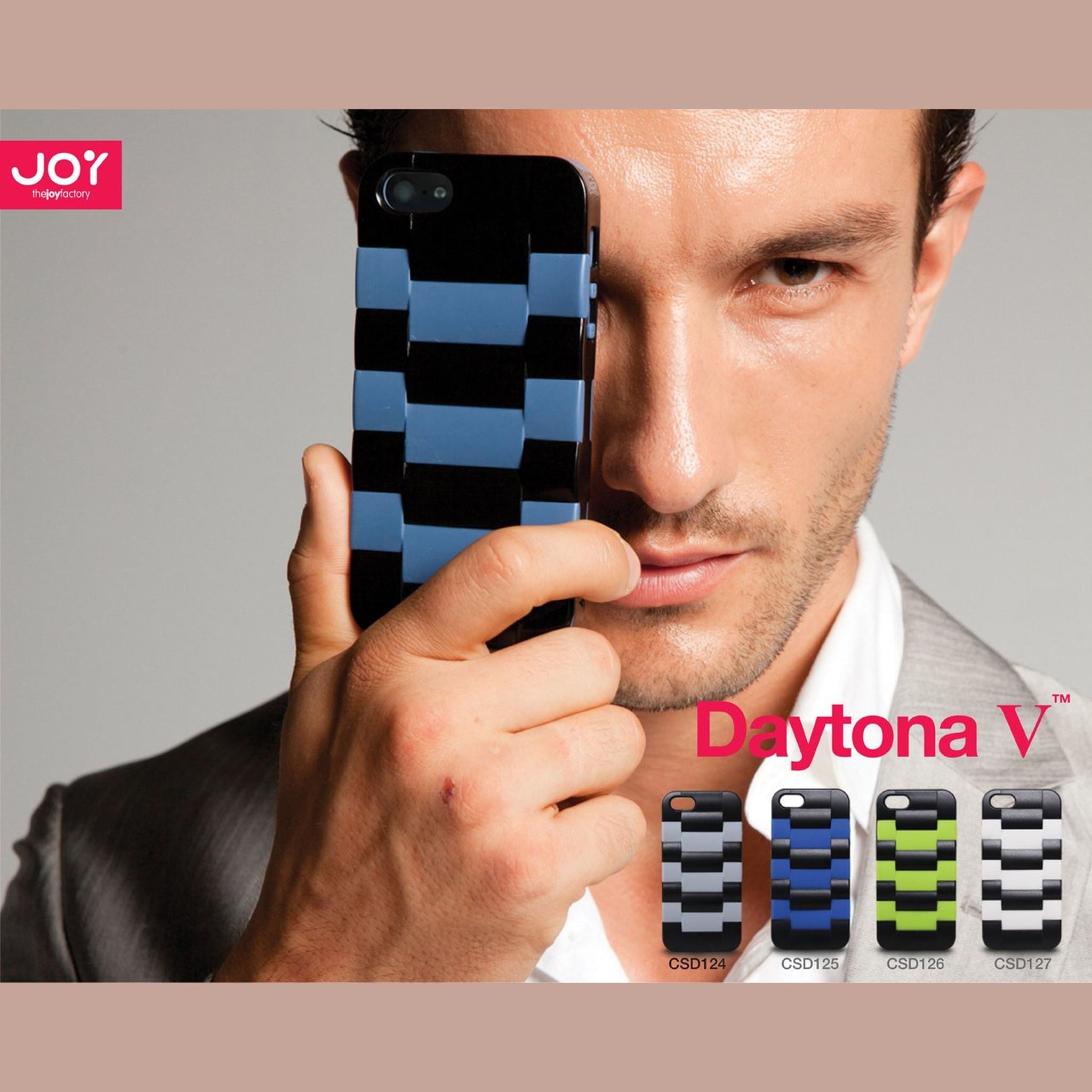 The Joy Factory Daytona V - Watchband Textured Case for iPhone5/5S, CSD127 Snow White The Joy Factory