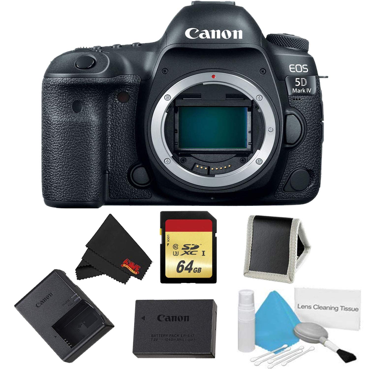 Canon EOS 5D Mark IV DSLR Camera Body Only Memory Kit - International Model Canon