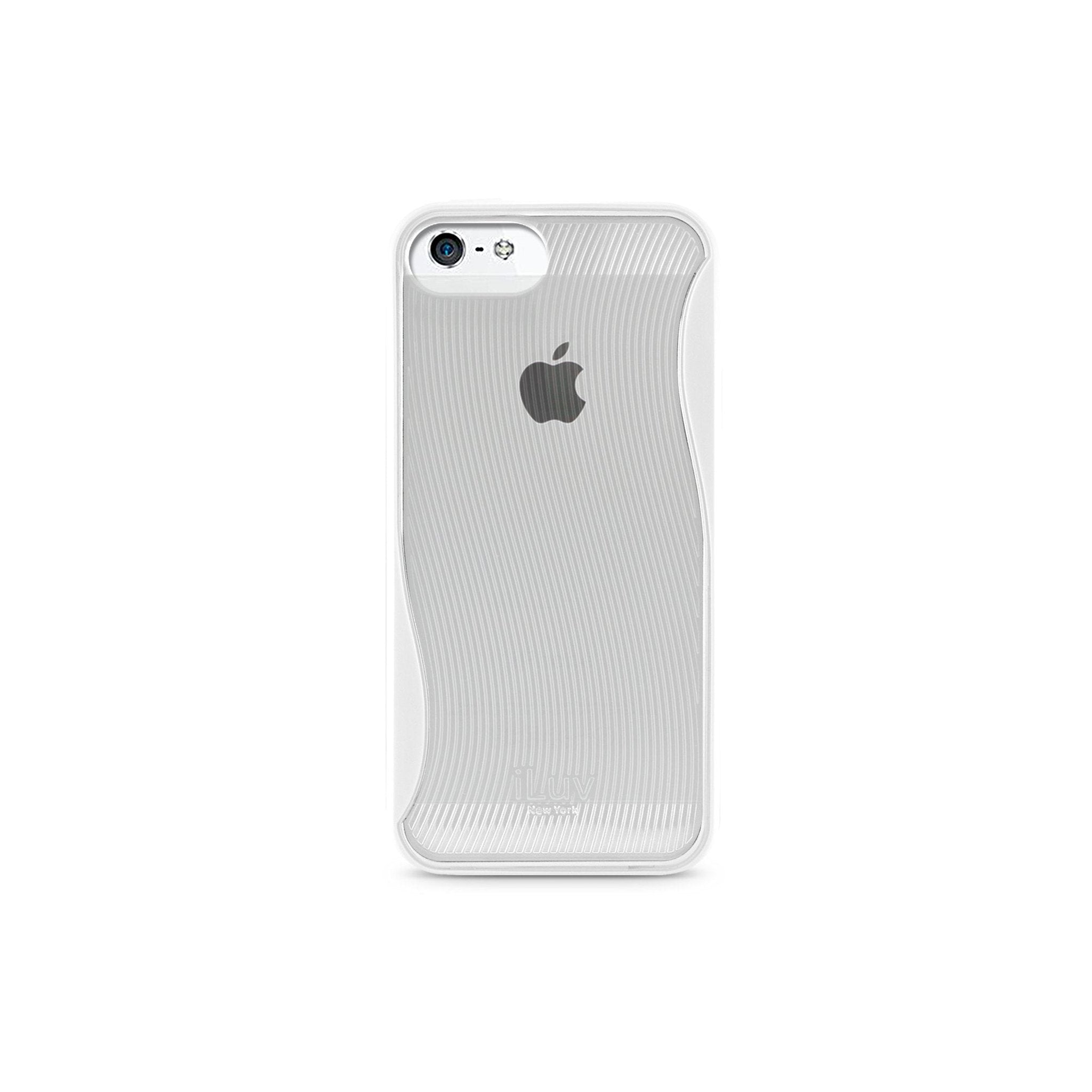 iLuv ICA7H328WHT Twain Two-Part Dual Protection Case for Apple iPhone 5 - 1 Pack - Retail Packaging - White iLuv