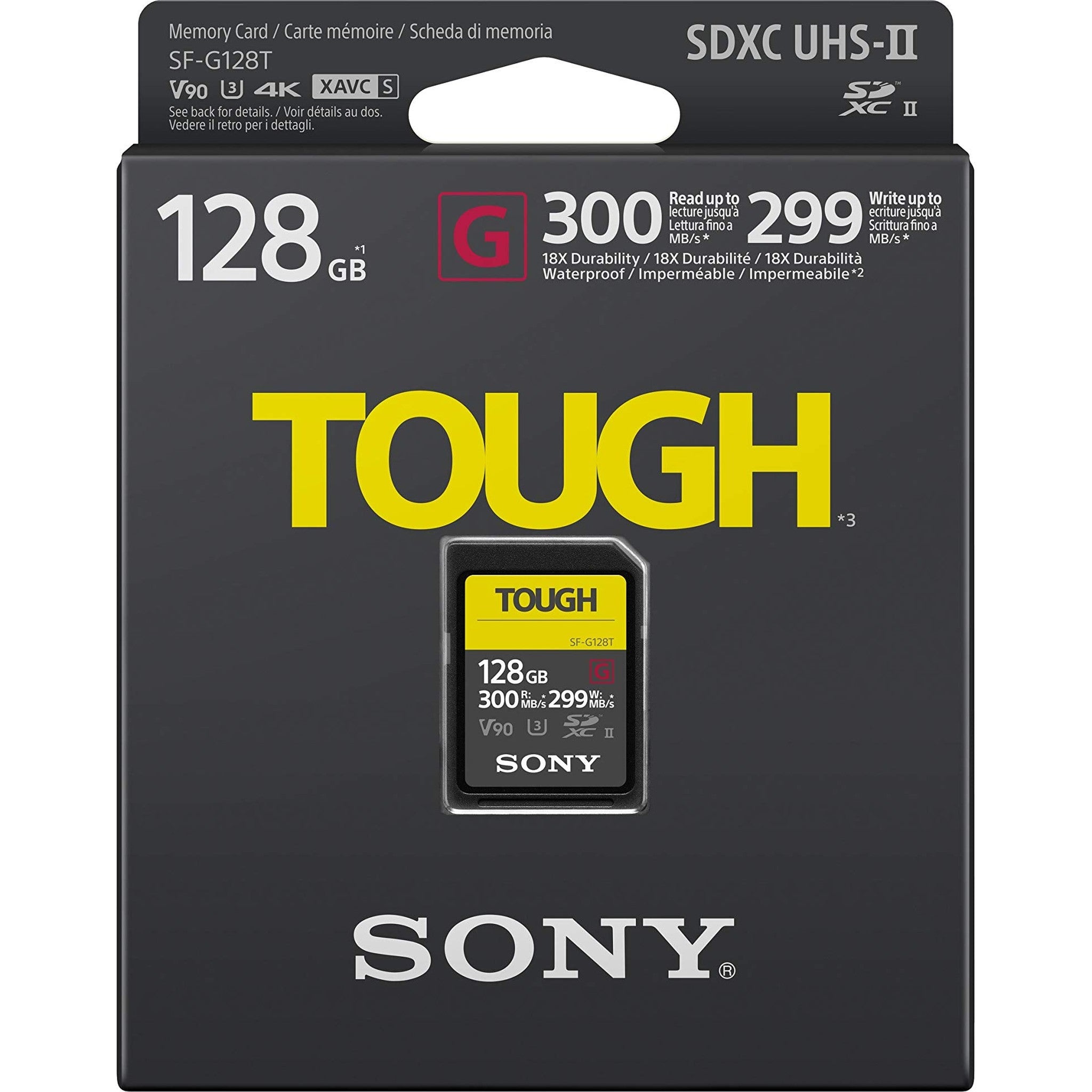 Sony Tough High Performance 128GB SDXC UHS-II Class 10 U3 Flash Memory Card Sony