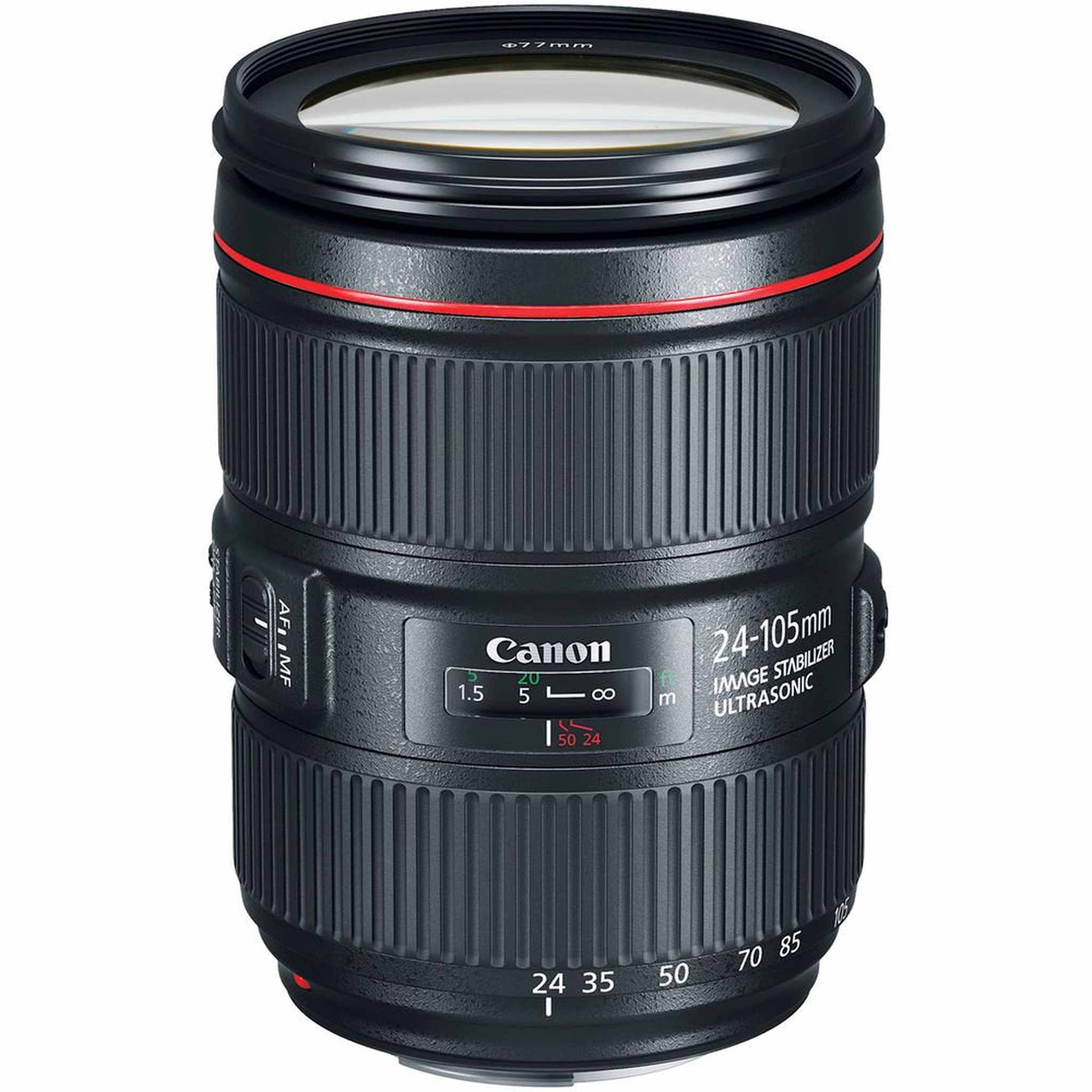 6Ave Canon EF 24-105mm f/4L IS II USM Lens 1380C002 (White Box) + 77mm 3 Piece Filter Kit + 128GB SDXC Class 10 Memory Card + SD Card USB Reader +