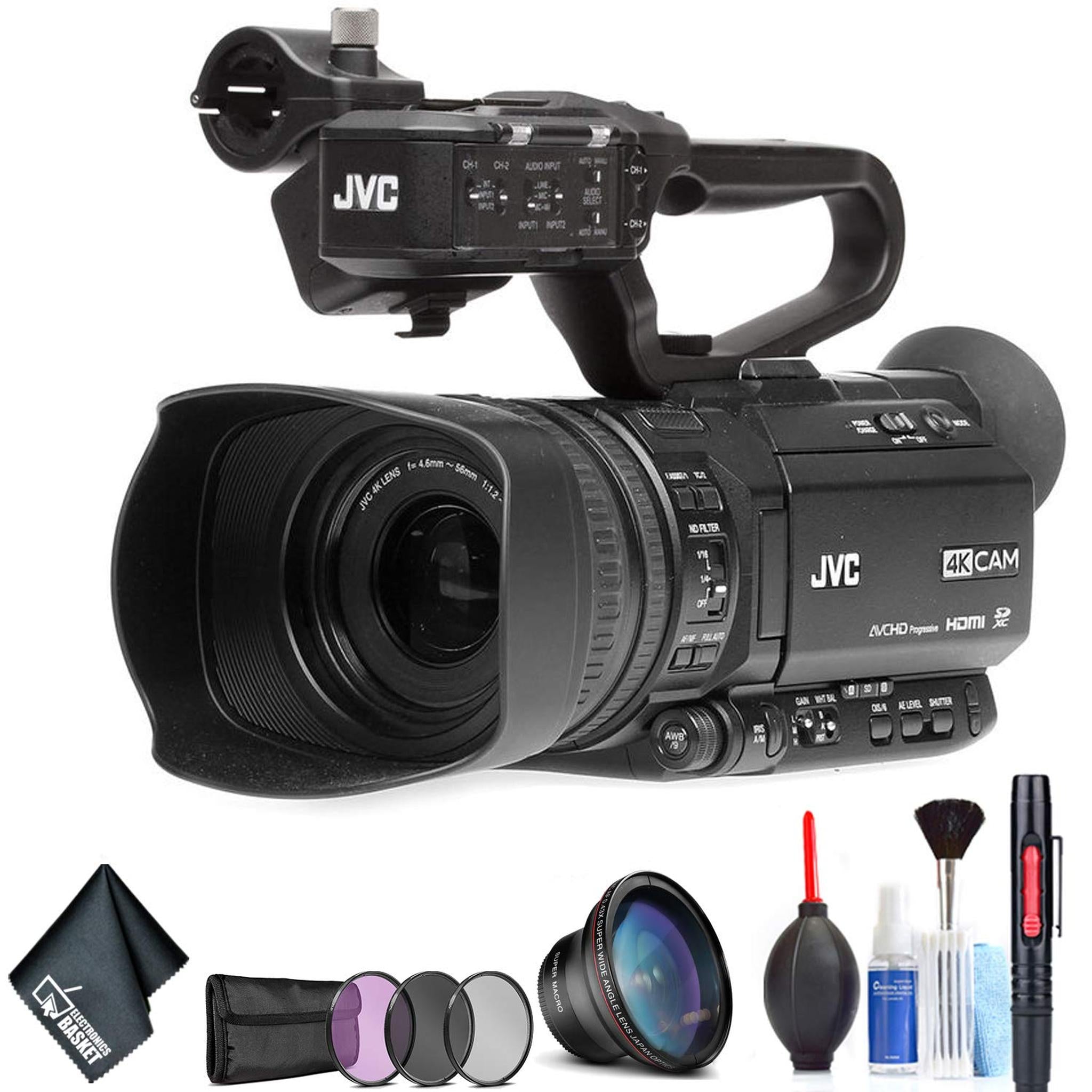 JVC GY-HM180 Ultra HD 4K Camcorder Basic Bundle JVC