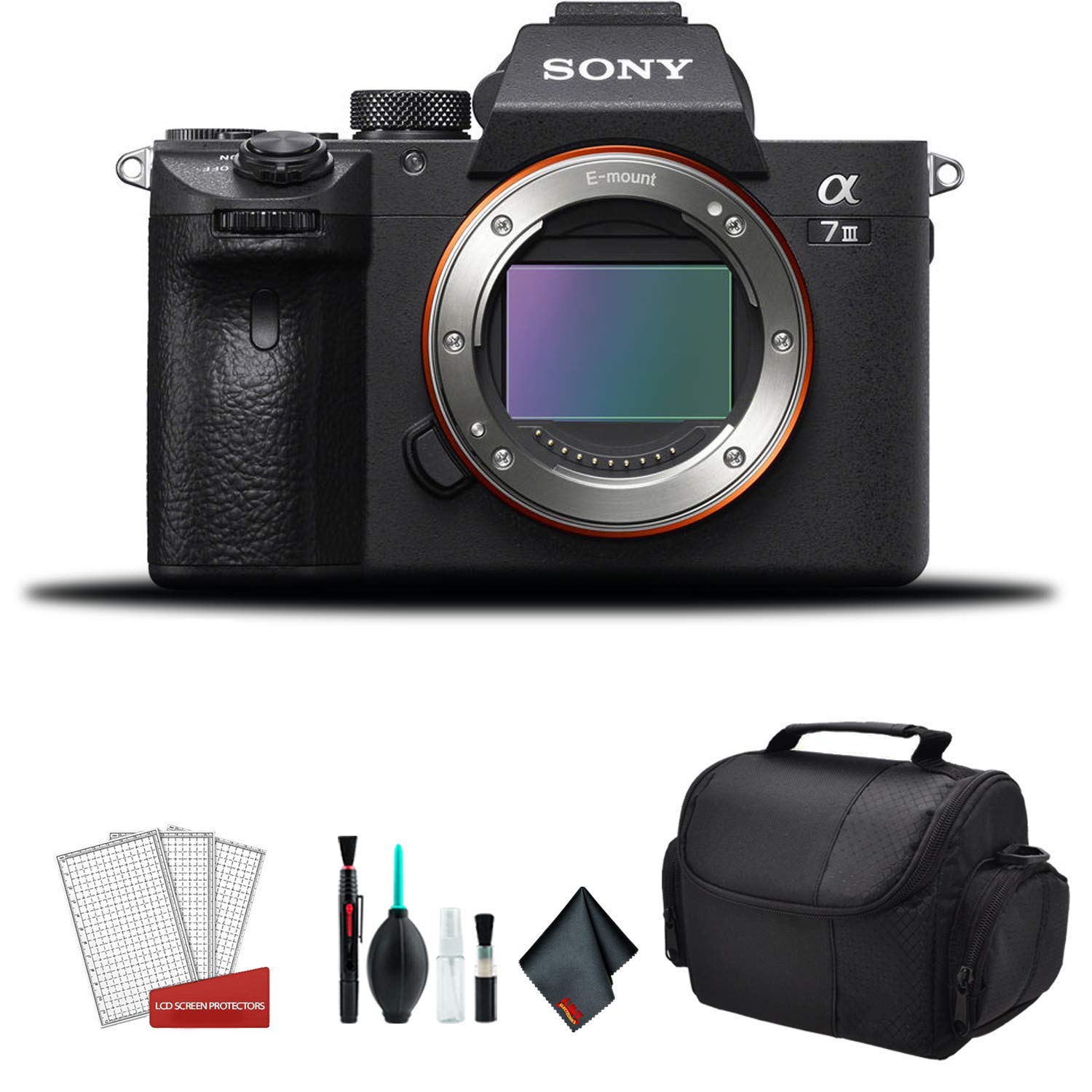 Sony Alpha a7 III Full Frame Mirrorless Digital Camera Body Only ILCE7M3/B - Bundle Kit Sony