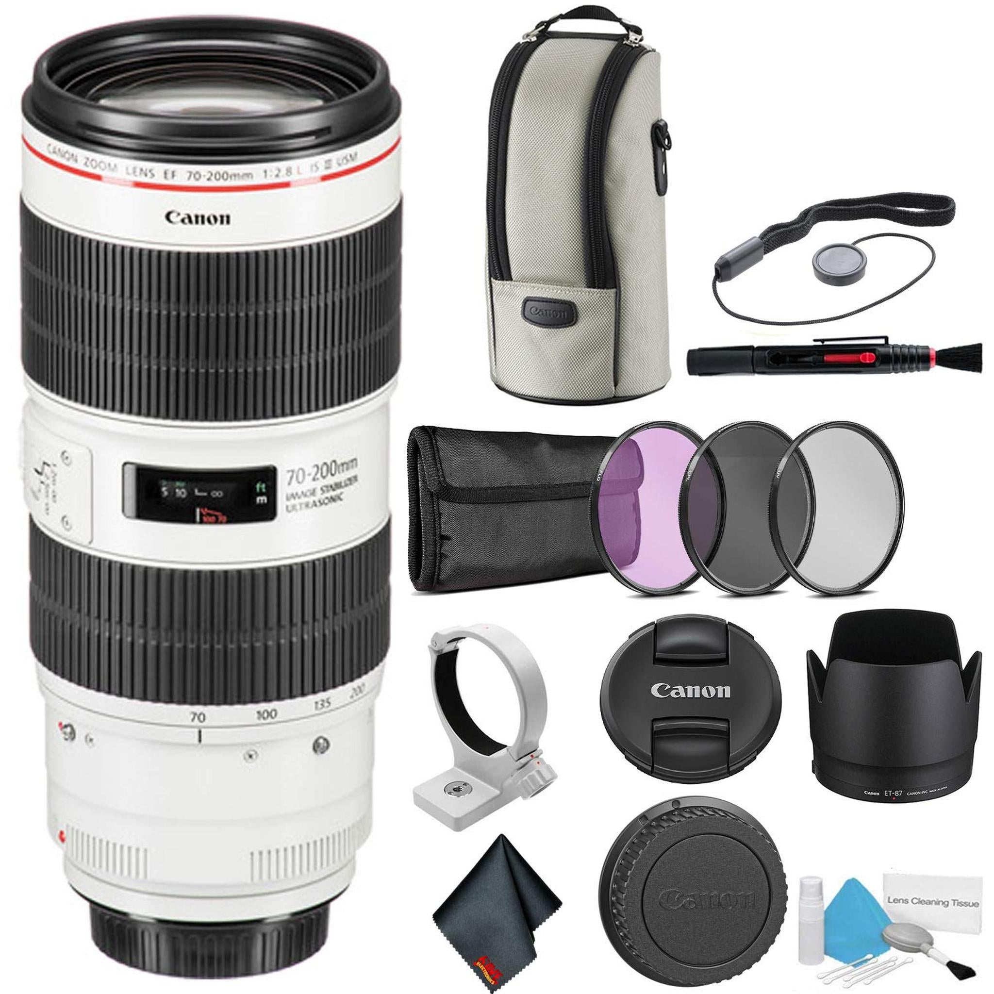 Canon EF 70-200mm III USM Telephoto Zoom Lens for Canon DSLR - Bundle Canon