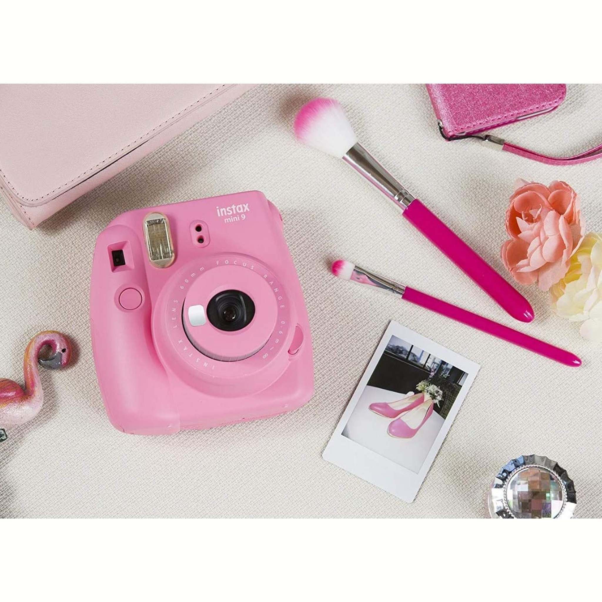 Fujifilm Instax Mini 9 Instant Camera Flamingo Pink with 20 Mini Films Bundle Fujifilm