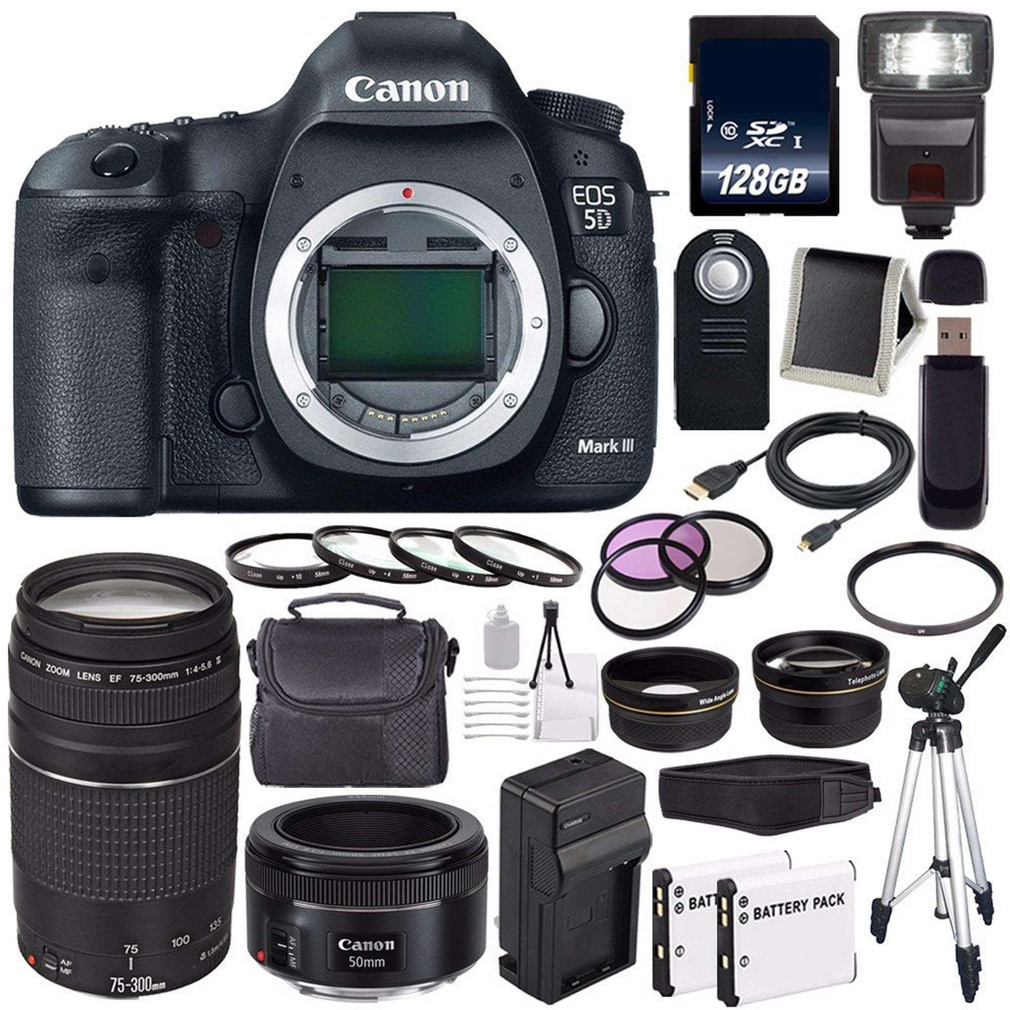 Canon EOD 5D III Digital Camera International Model + Canon EF 75-300 III Bundle Canon