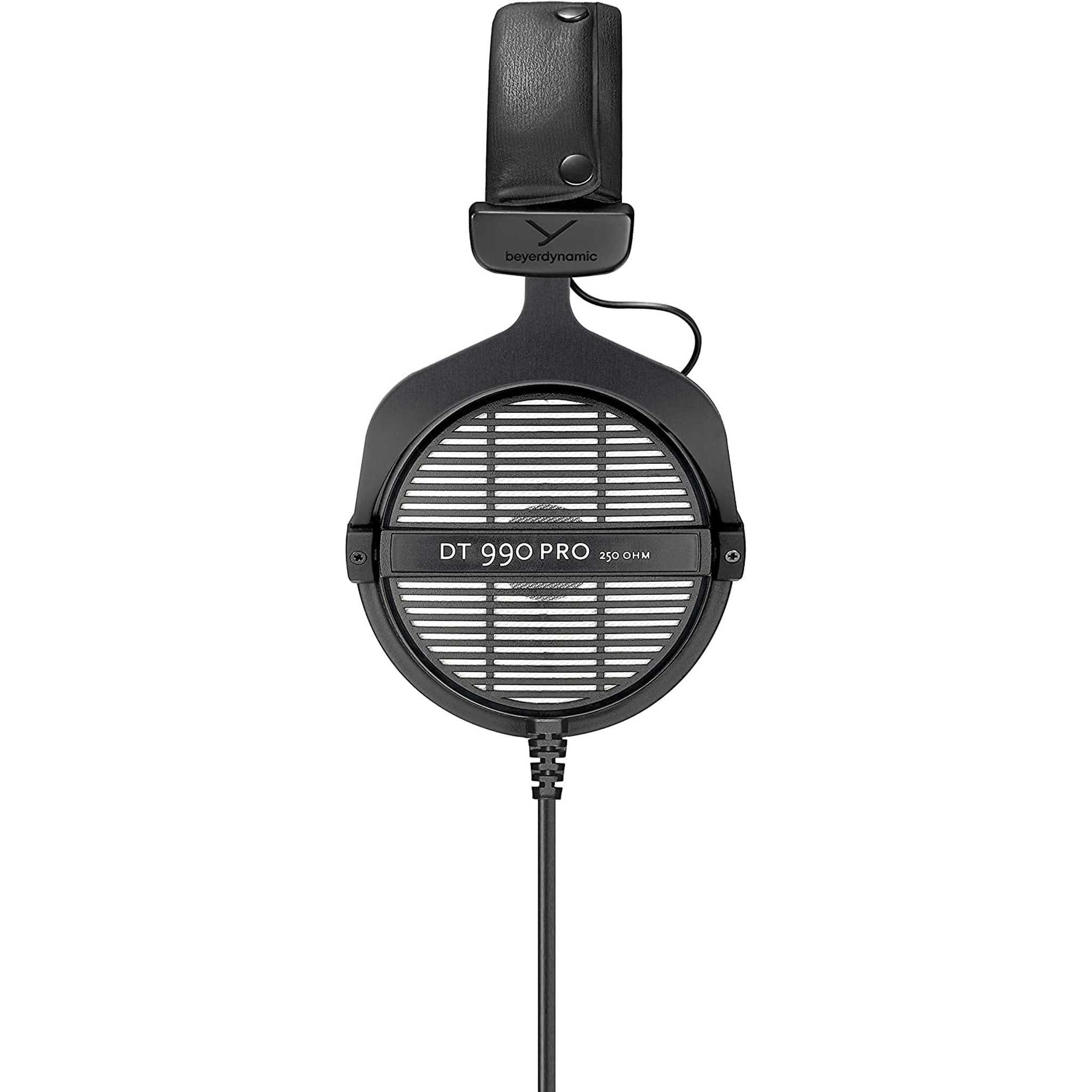 Beyerdynamic DT 990 Pro 250 Ohm Headphones with Splitter and 3-Year Warranty Base Bundle