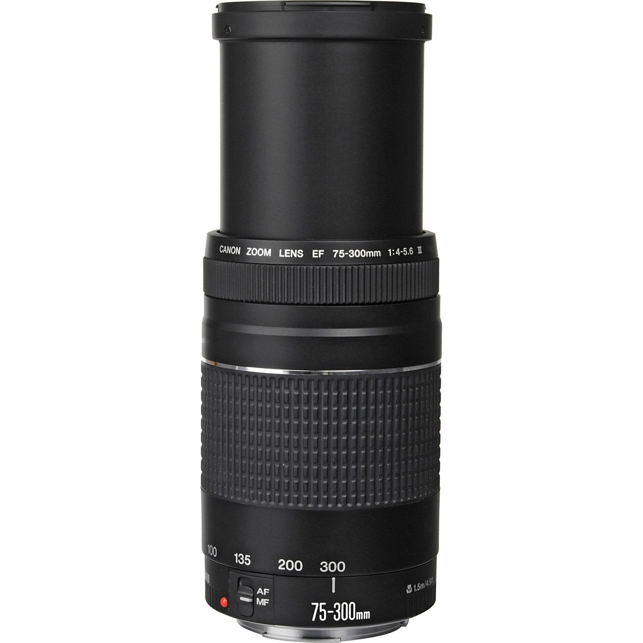 Canon EF 75-300mm f/4-5.6 III Telephoto Zoom Lens 6473A003 + Lens Pen Cleaner + Deluxe Lens Pouch + 58mm 3 Piece Filter Canon