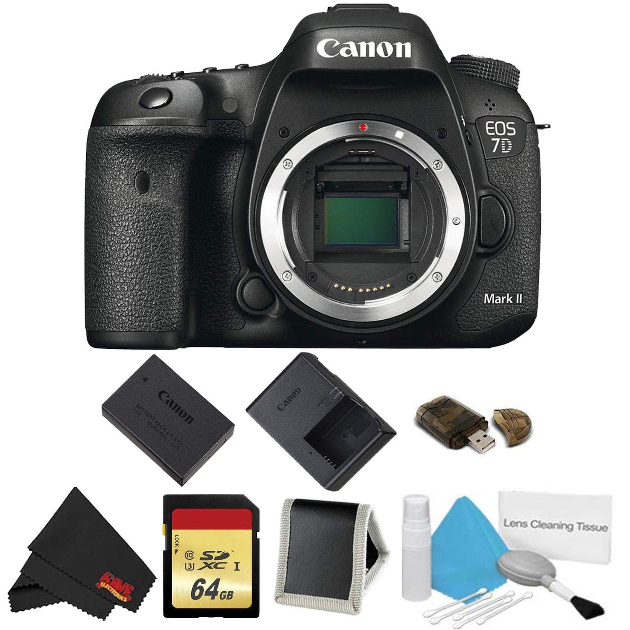 Canon EOS 7D Mark II DSLR Camera Body Only Memory Accessory Bundle International Model Canon