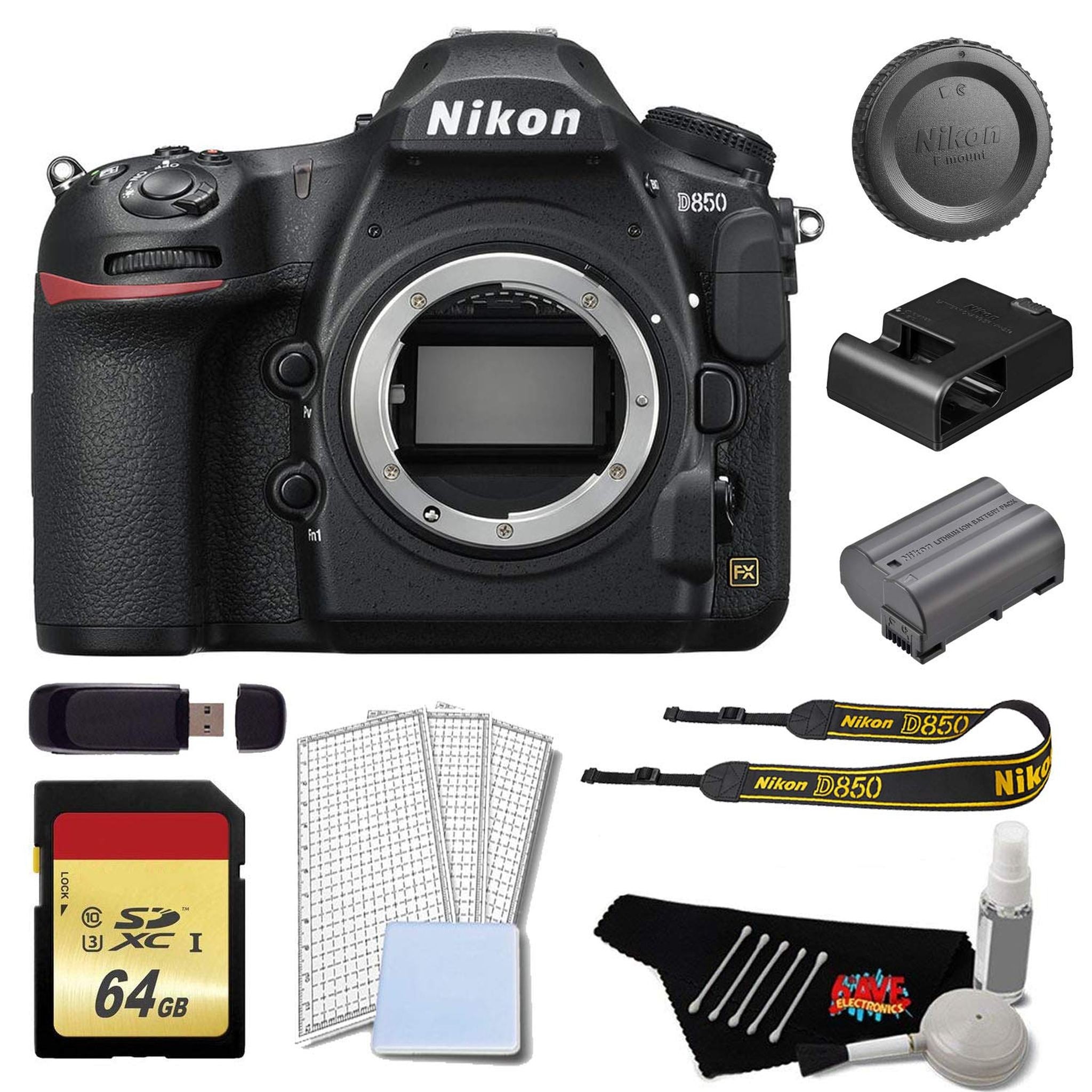 Nikon D850 DSLR Camera Body Only Silver Bundle Nikon