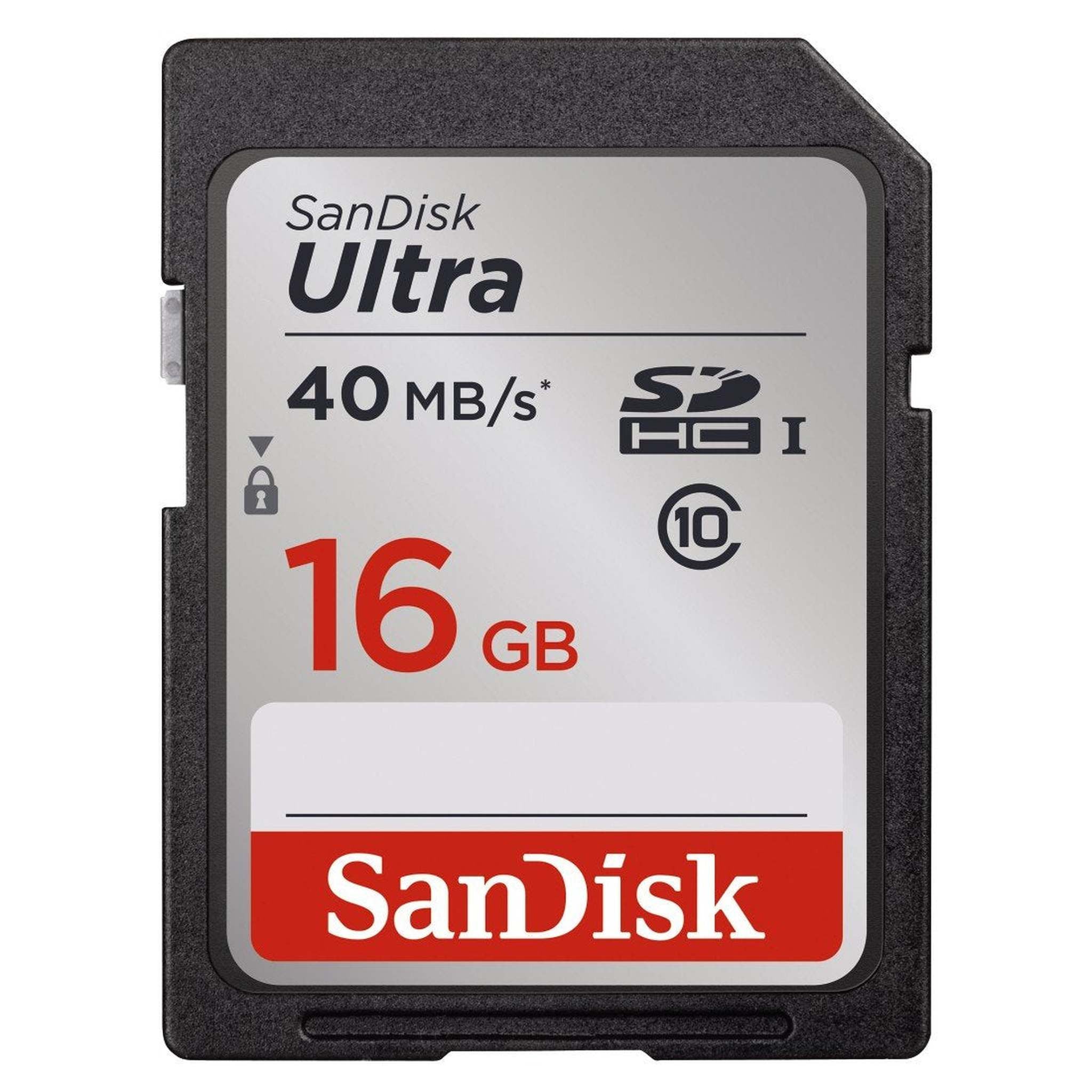 SanDisk Ultra 16GB Class 10 SDHC Memory Card Up To 40MB/s- SDSDUN-0016G-G46 Older Version SanDisk