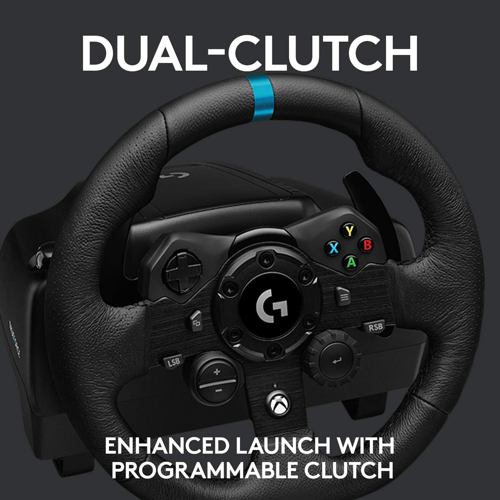 Logitech G923 Racing Wheel and Pedals For PC, Xbox X, Xbox One with Accessories Logitech