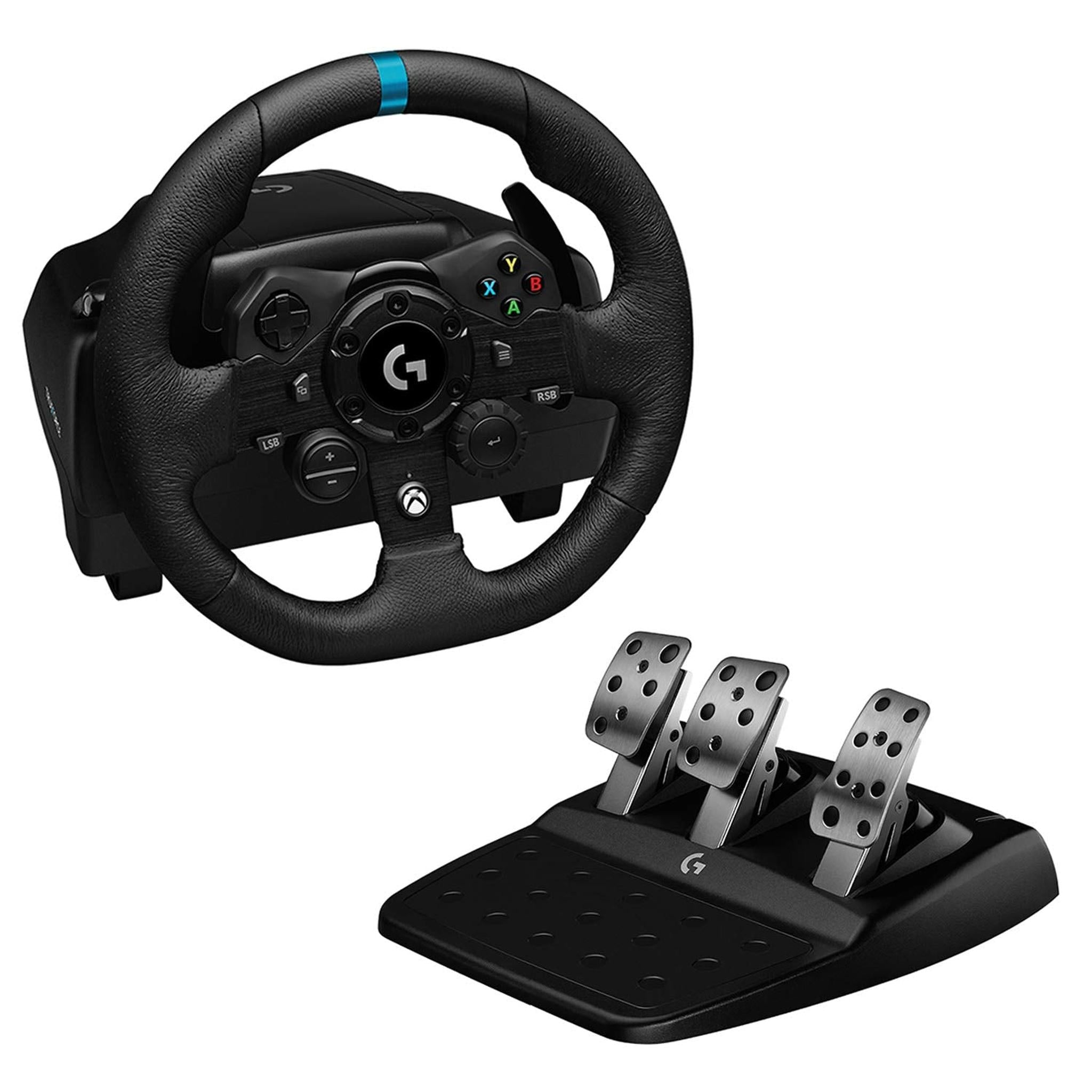 Logitech G923 Racing Wheel and Pedals For PC, Xbox X, Xbox One with Accessories Logitech