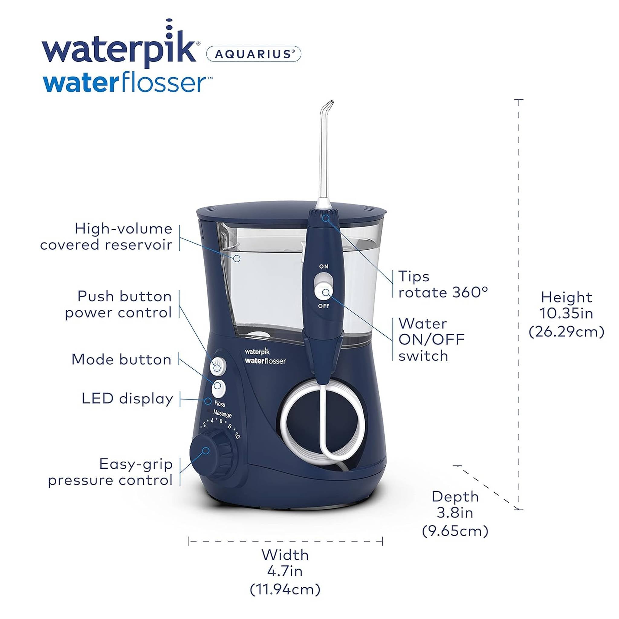 Waterpik WP-660 Water Flosser Electric Dental Countertop Professional Oral Irrigator For Teeth Waterpik