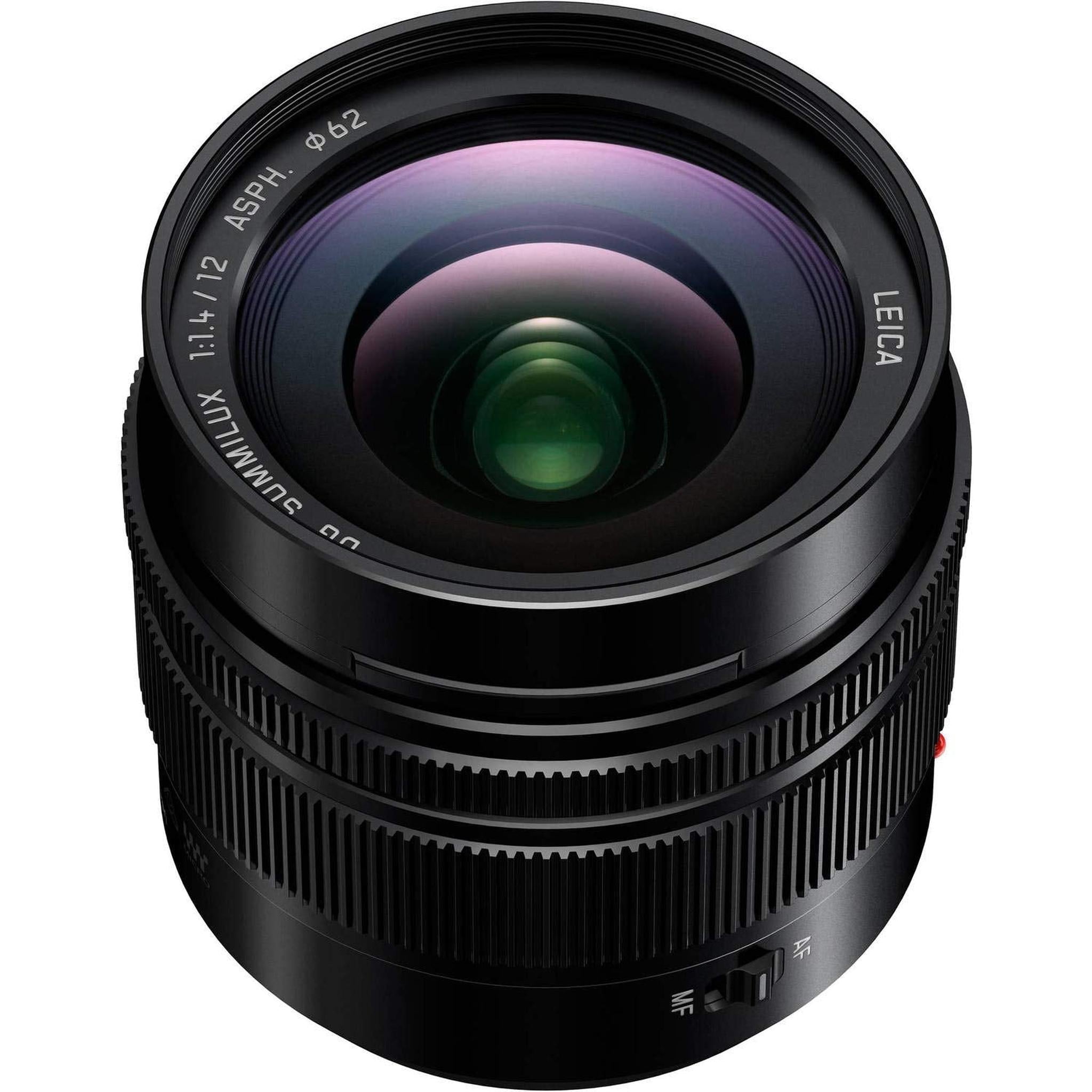 Panasonic Leica DG Summilux 12mm f/1.4 ASPH. Lens with Filter Kit, Lens Case, Cleaning Kit and Extended Warranty Panasonic