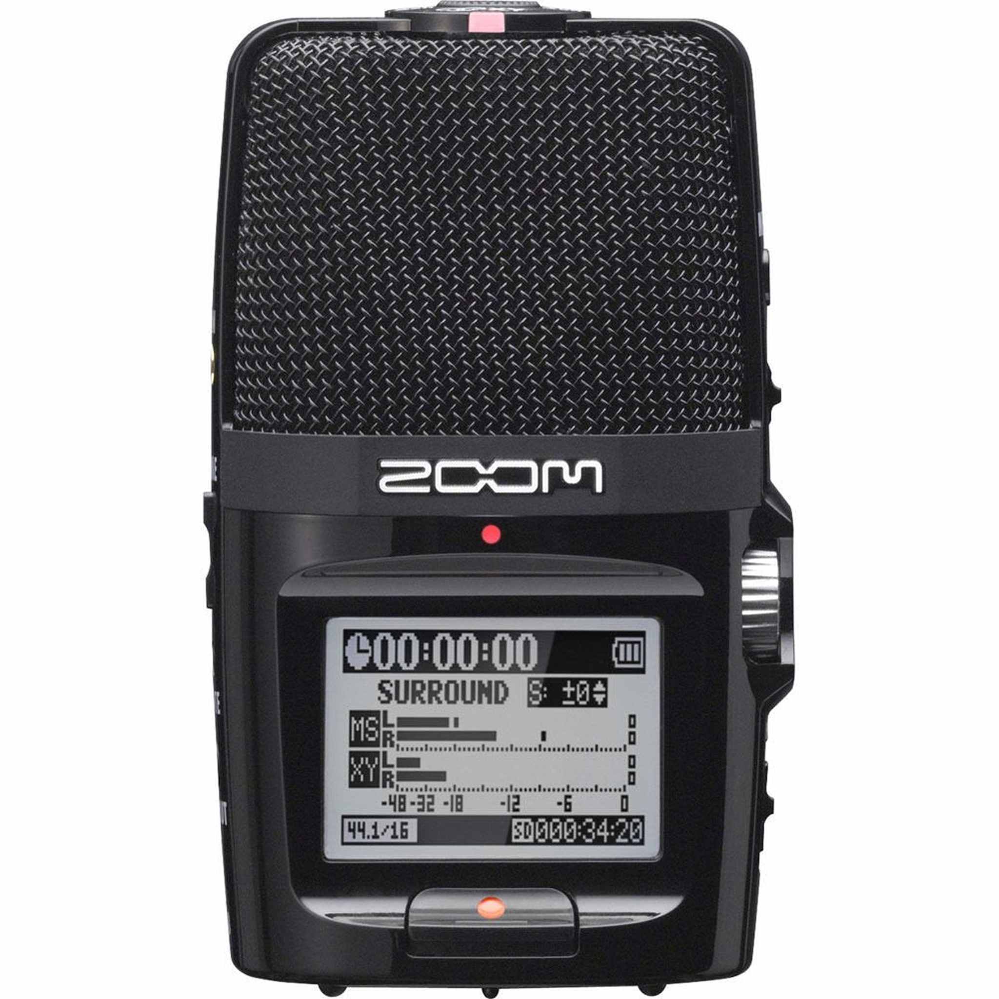 Zoom H2n Stereo/Surround-Sound Portable Recorder, 5 Built-In Microphones, X/Y, Mid-Side, Surround Sound, Ambisonics Mode, Records to SD Card, For Recording Music, Audio for Video, and Interviews Zoom