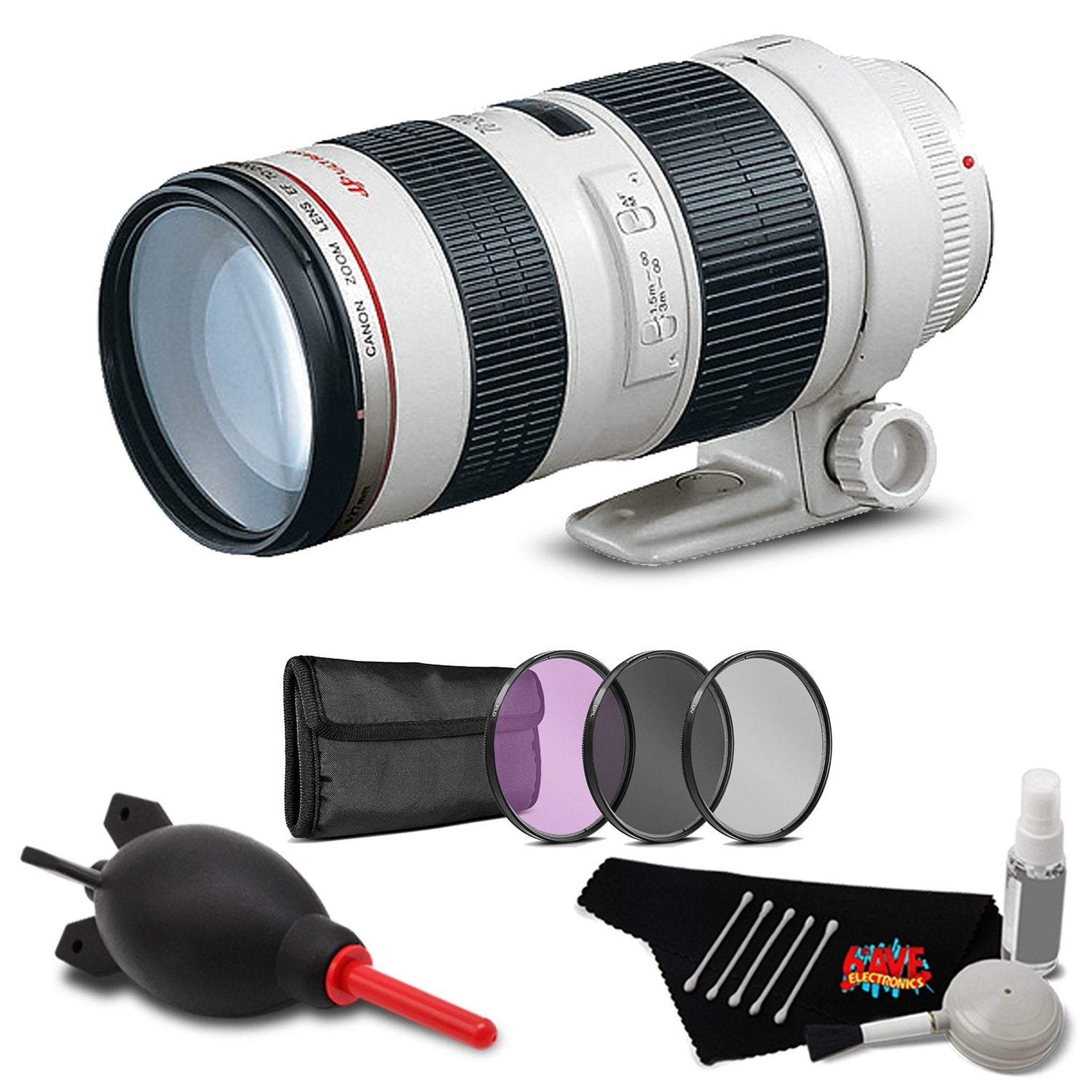 Canon EF 70-200mm f/2.8L USM Lens Accessory Bundle International Model Canon