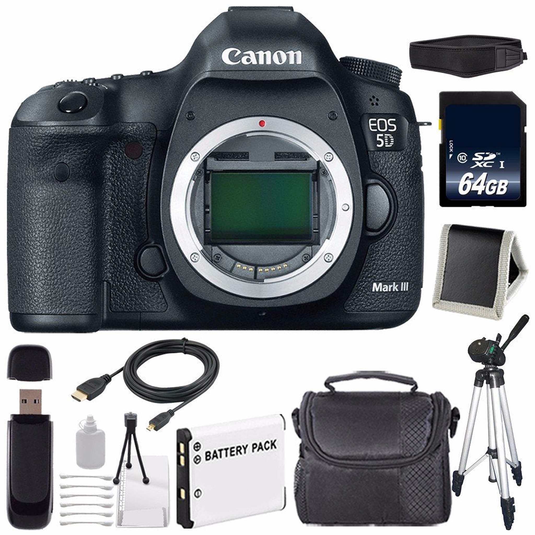 Canon EOD 5D III Digital Camera International Model + LP-E6 Battery + 64GB Memory Card Extreme Bundle Canon