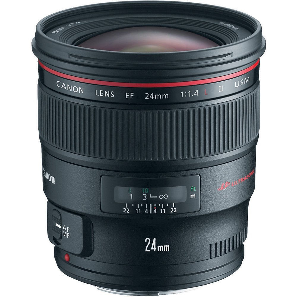 Canon EF 24mm f/1.4L II USM Lens International Version Professional Accessory Combo Canon