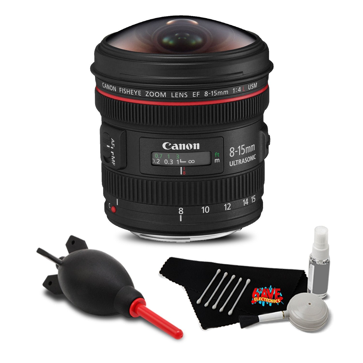 Canon EF 8-15mm f/4L Fisheye USM Lens Accessory Bundle International Model Canon