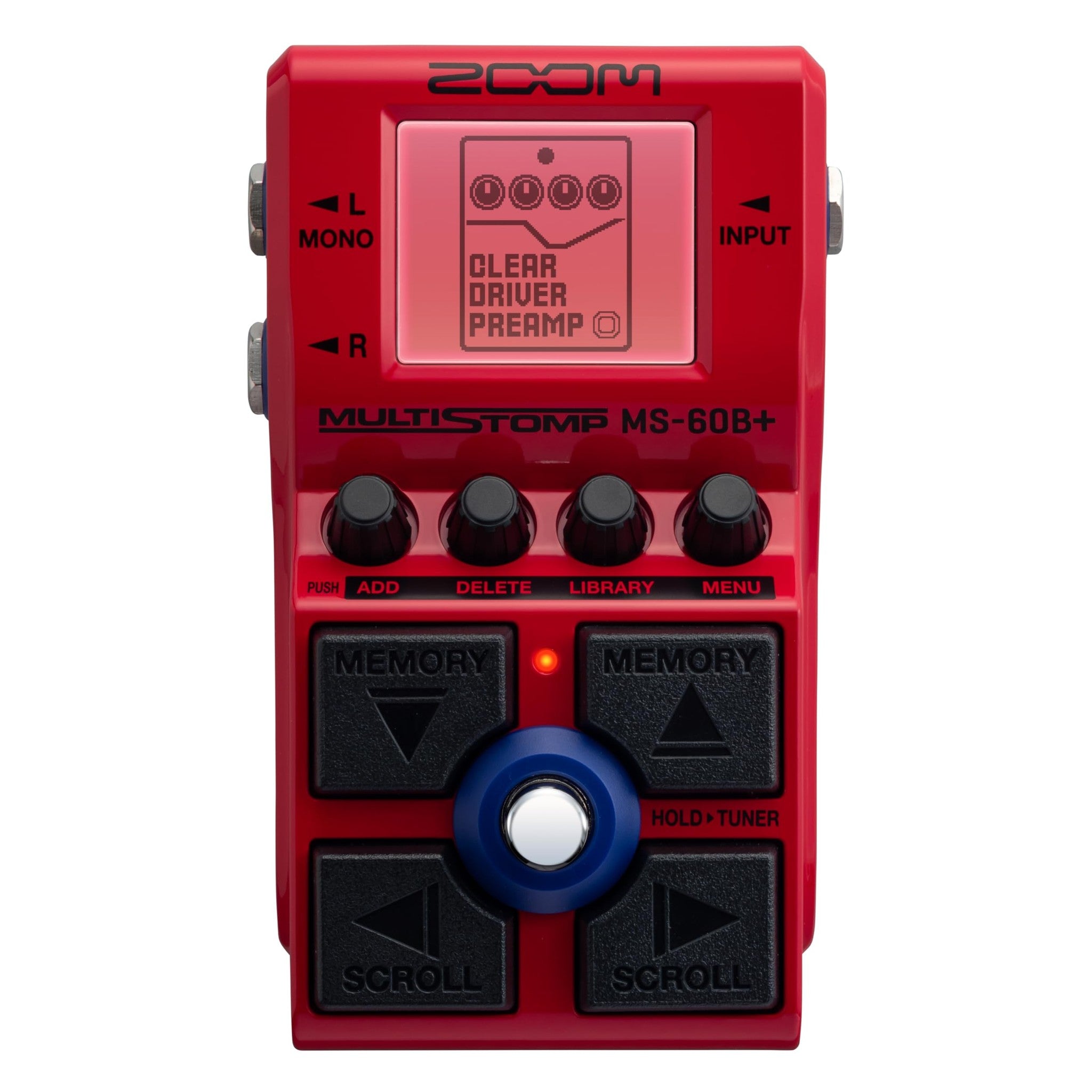 Zoom MS-60B+ MultiStomp Bass Effects Pedal with 95+ Effects Featuring Amp Models, Preamps, Chorus, Delays, Reverbs, Filters, Stereo Effects, Effect Chaining, Single Stompbox, Tuner, & Battery Powered Zoom